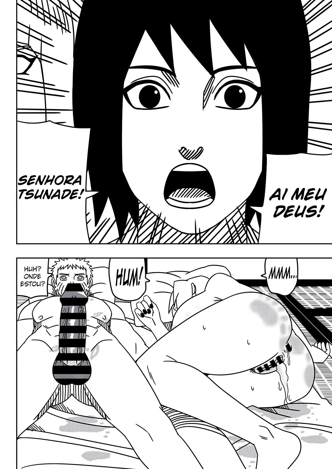 Competição e Putaria: Tsunade e Naruto Porno em Hentai HQ Brasileiro
