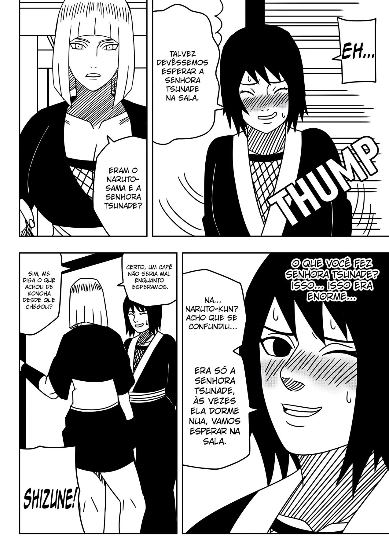 Competição e Putaria: Tsunade e Naruto Porno em Hentai HQ Brasileiro