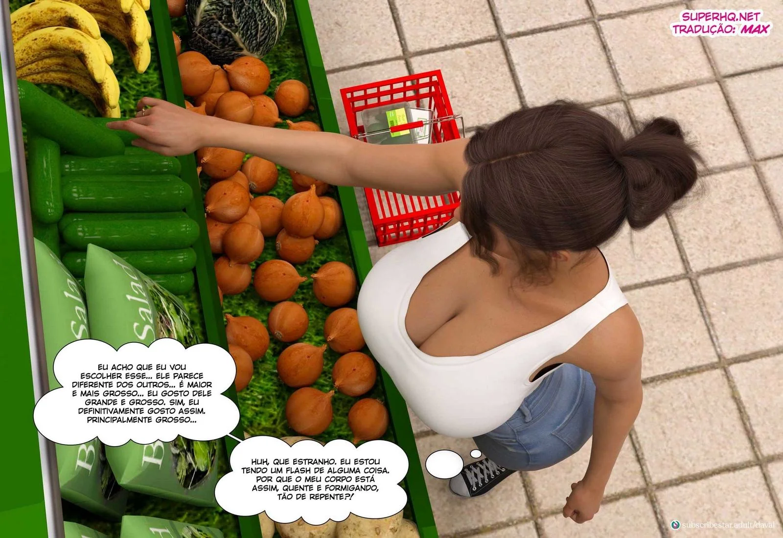 Daniel não consegue resistir ao bucetão da mamãe em hentai HQ Brasileiro