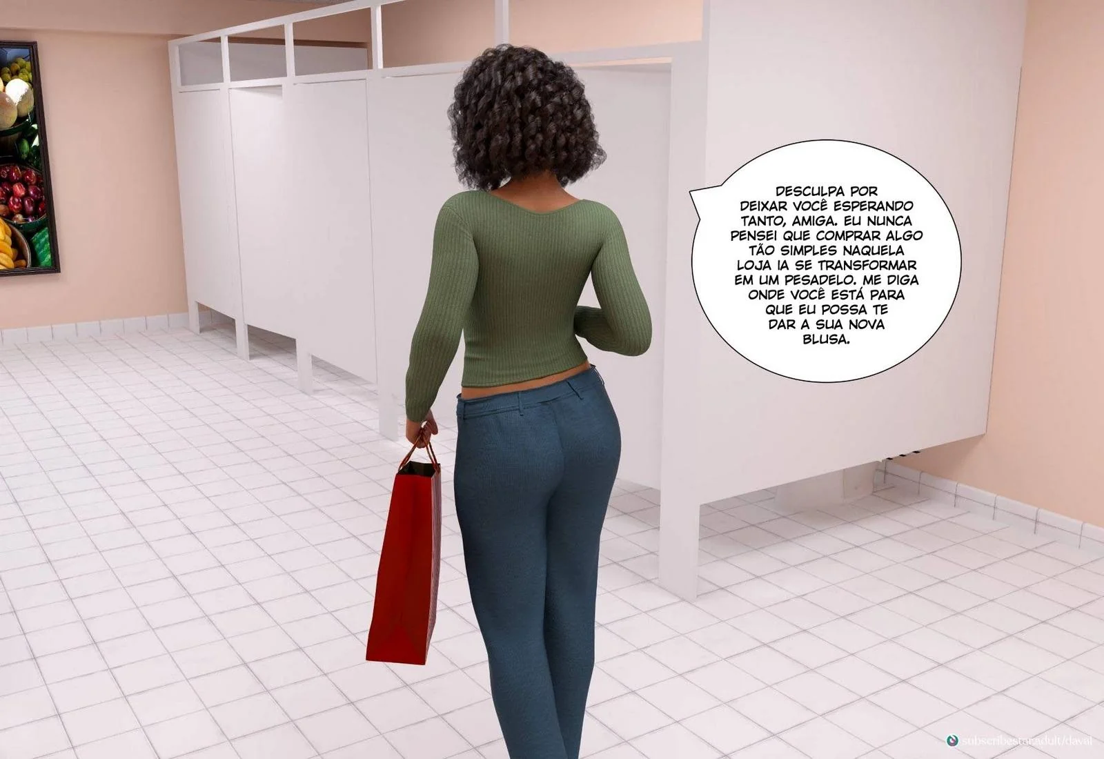 Daniel não consegue resistir ao bucetão da mamãe em hentai HQ Brasileiro