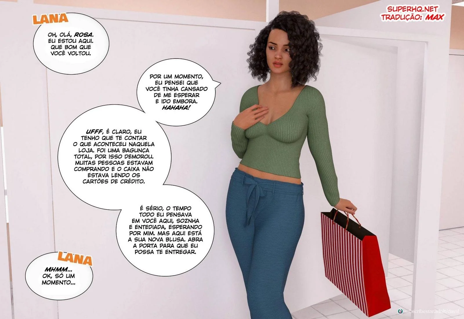 Daniel não consegue resistir ao bucetão da mamãe em hentai HQ Brasileiro