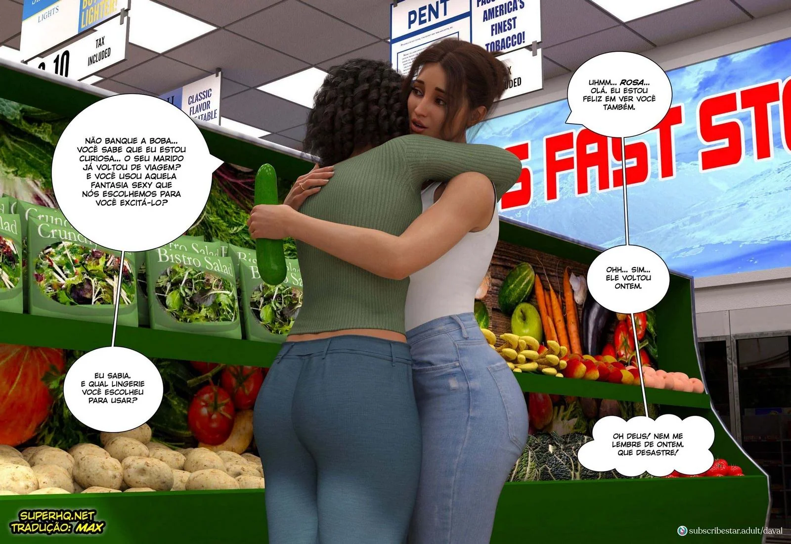 Daniel não consegue resistir ao bucetão da mamãe em hentai HQ Brasileiro