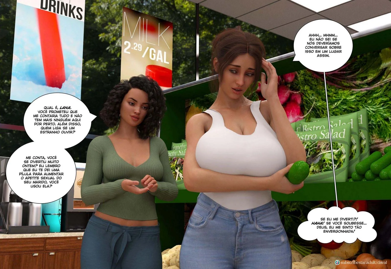 Daniel não consegue resistir ao bucetão da mamãe em hentai HQ Brasileiro