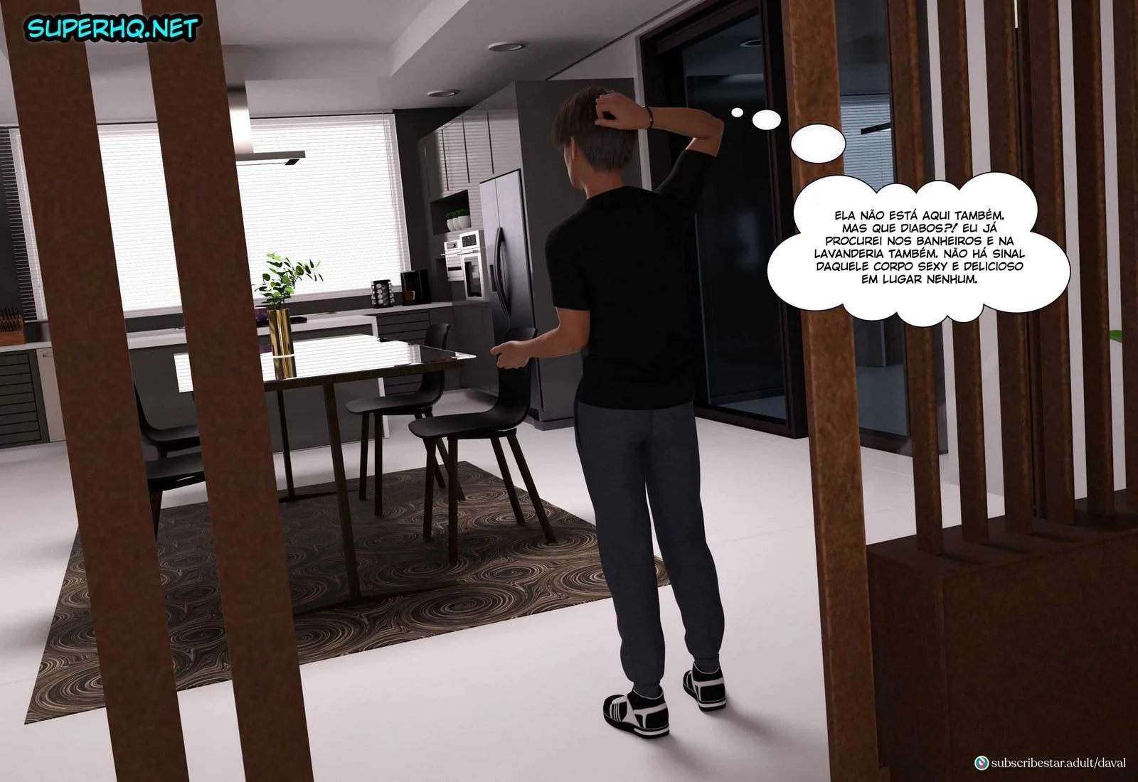 Daniel não consegue resistir ao bucetão da mamãe em hentai HQ Brasileiro