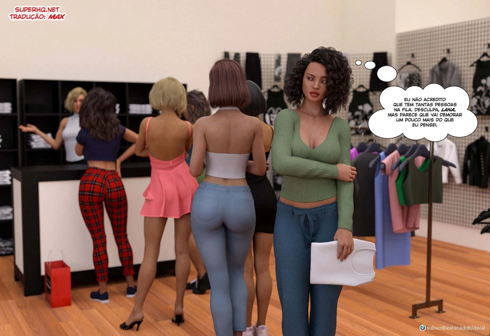 Daniel não consegue resistir ao bucetão da mamãe em hentai HQ Brasileiro