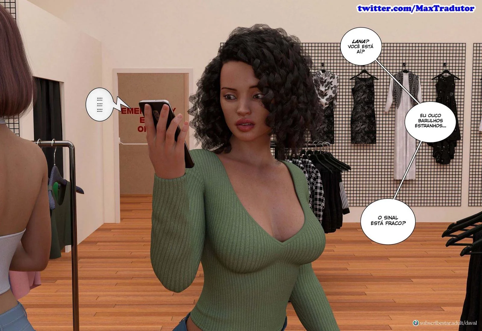 Daniel não consegue resistir ao bucetão da mamãe em hentai HQ Brasileiro