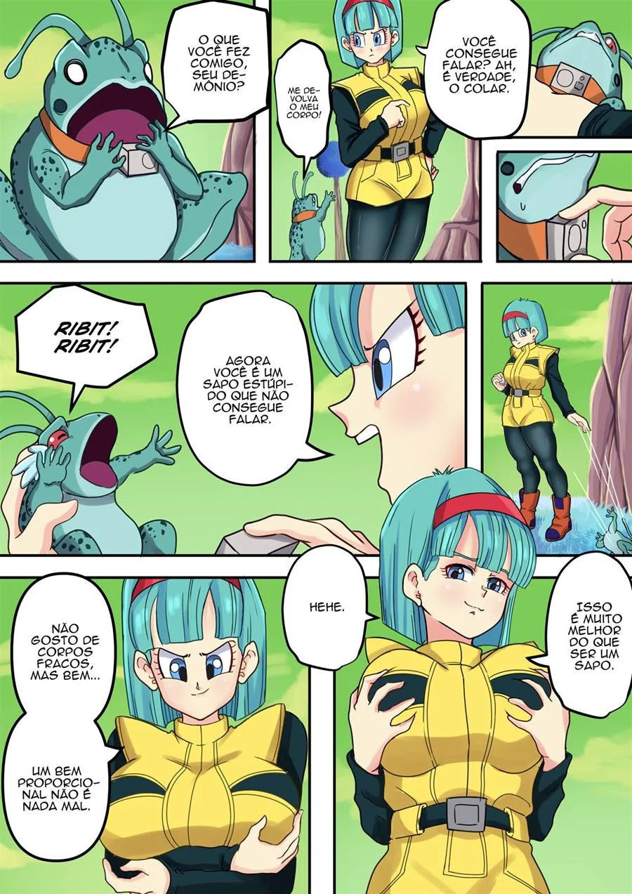Dragon Ball: Bulma, Adroid 18 e Caulifla - Ginyu e suas putarias em troca de corpos Em hentai HQ