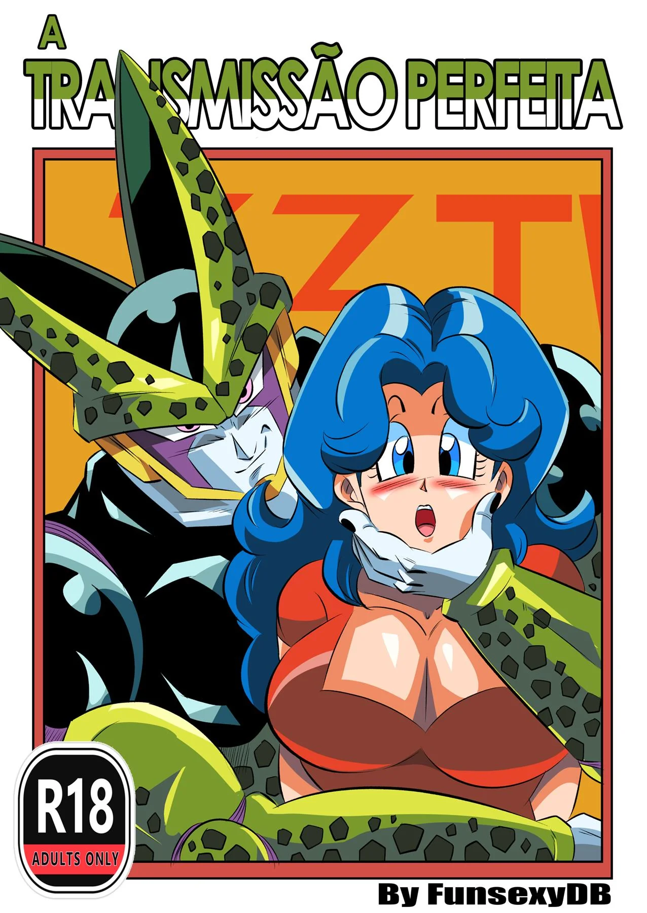 Dragon Ball Hentai: O Desafio de Cell - Ginástica, Peitos e Rolas na TV Nacional" em HQ Brasileiro
