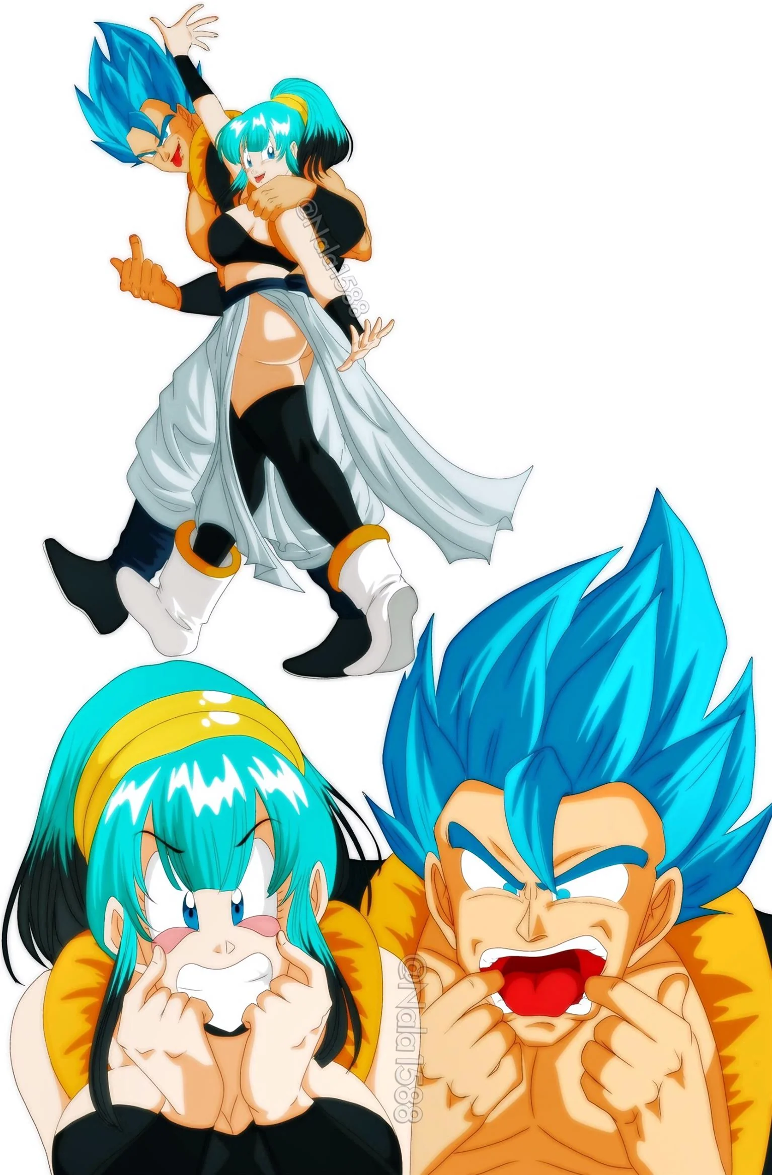 Dragon Ball Hentai - Piranhas taradas na terapia das bolas de Bills em HQ Brasileiro