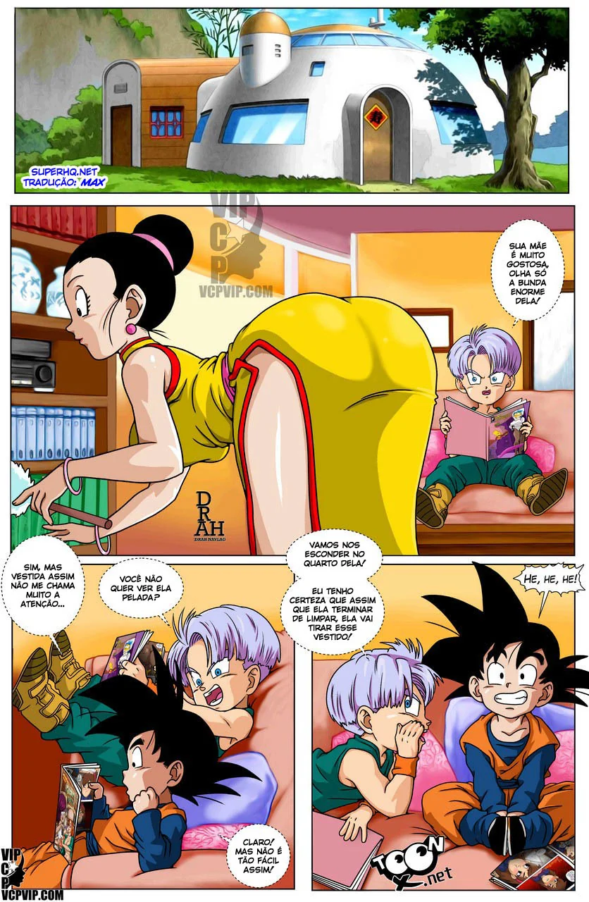 Dragon Ball Pornô: Kamehasutra - Espiando a Piranha da Chi Chi em HQ Brasileiro