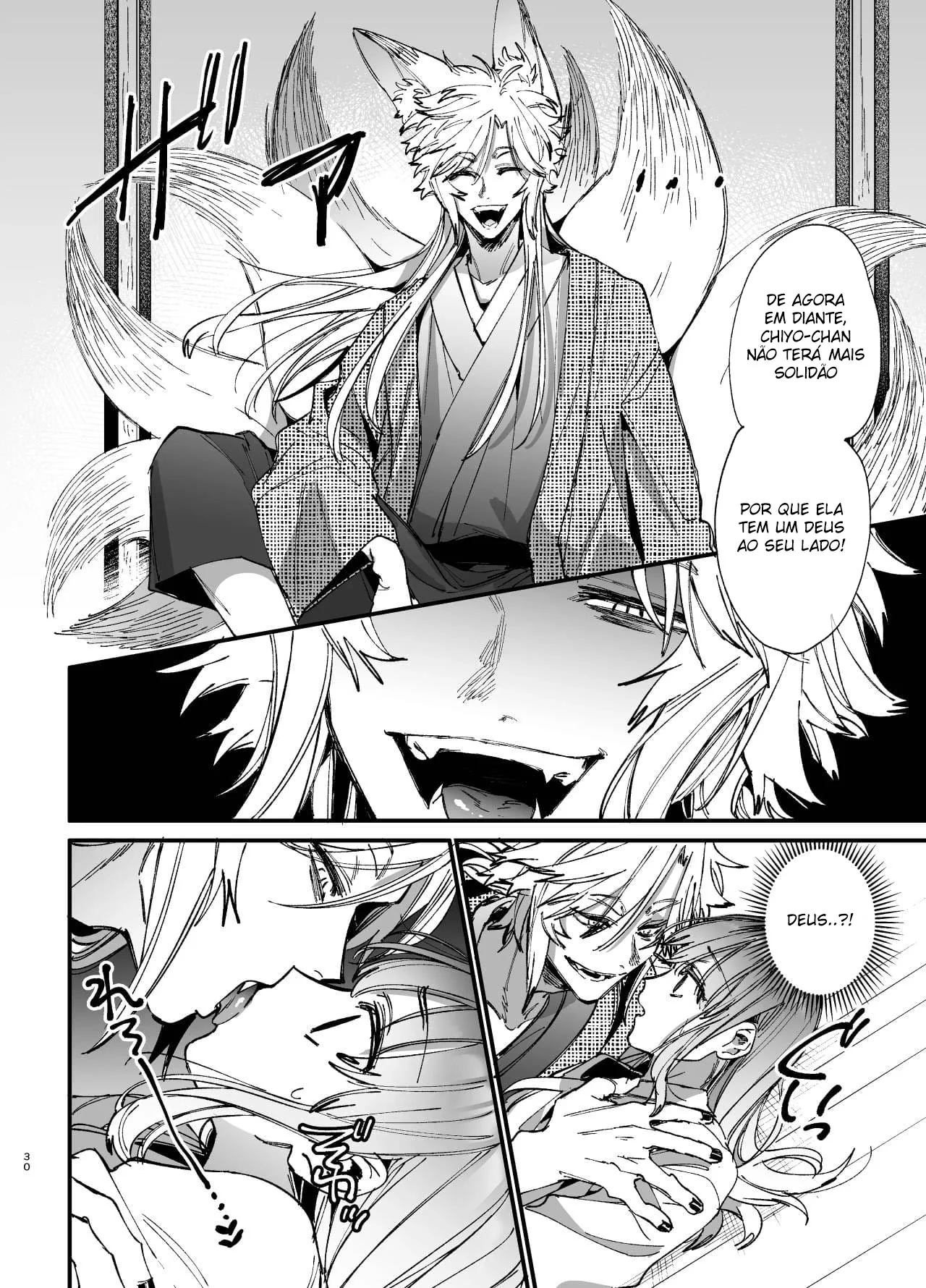 Espírito de Raposa Enfrenta Rola: Chiyo-chan em Apuros!" em HQ Brasileiro