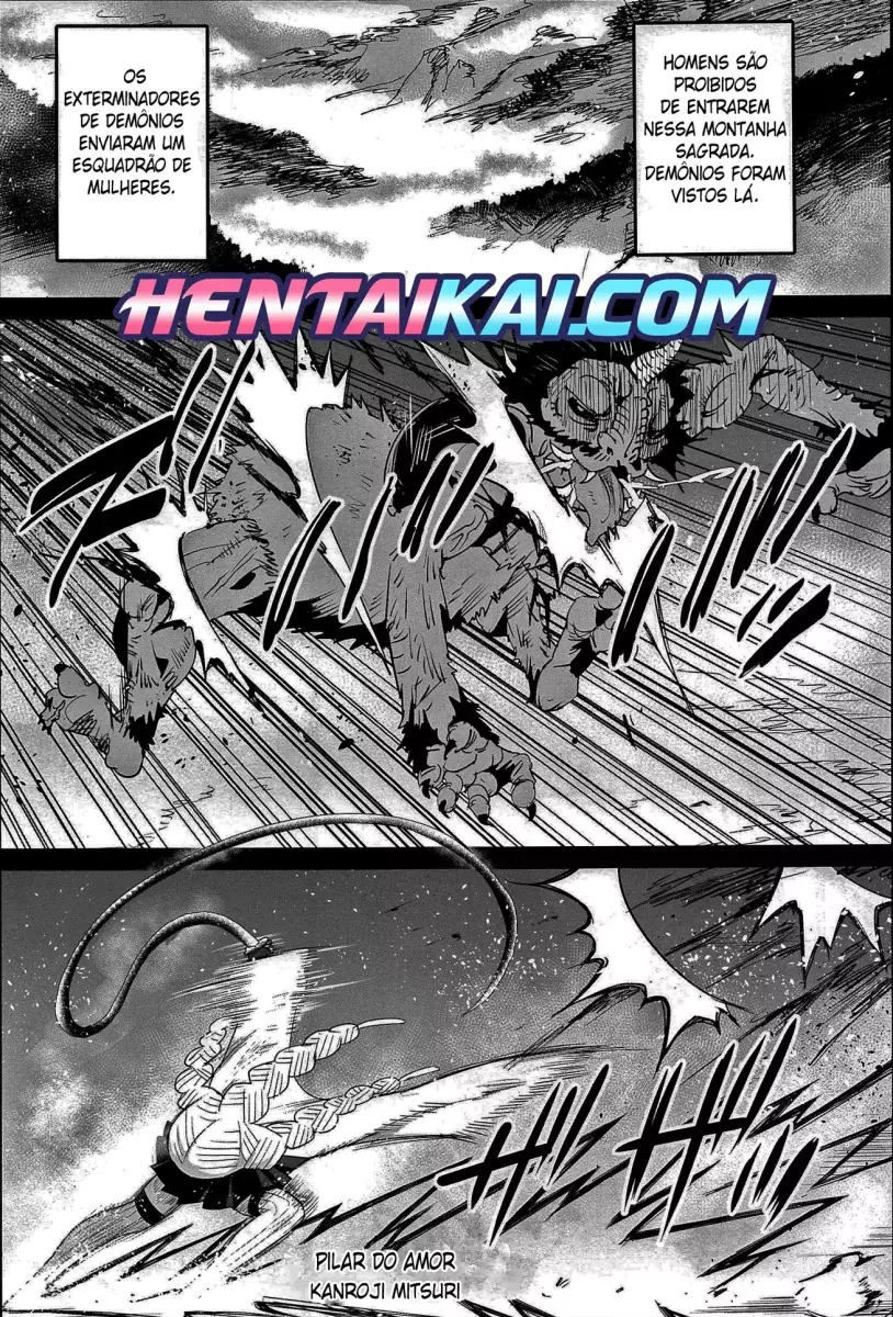 Estupro das Peitudas Matadoras de Demônios em Hentai HQ Brasileiro