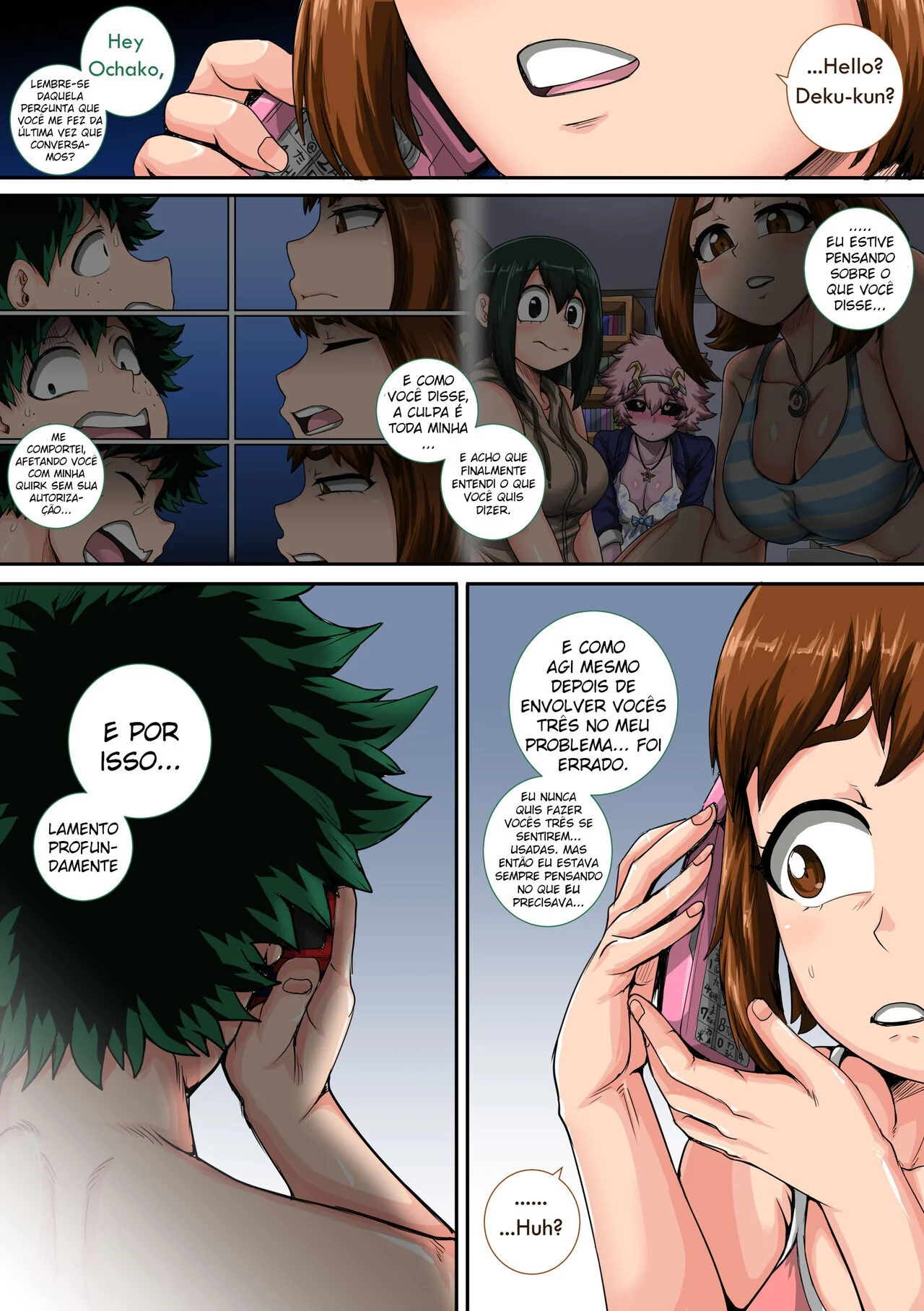 Férias de Verão: Piranha da Mãe do Bakugo Dando a Buceta para o Izuku Midoriya em HQ Brasileiro