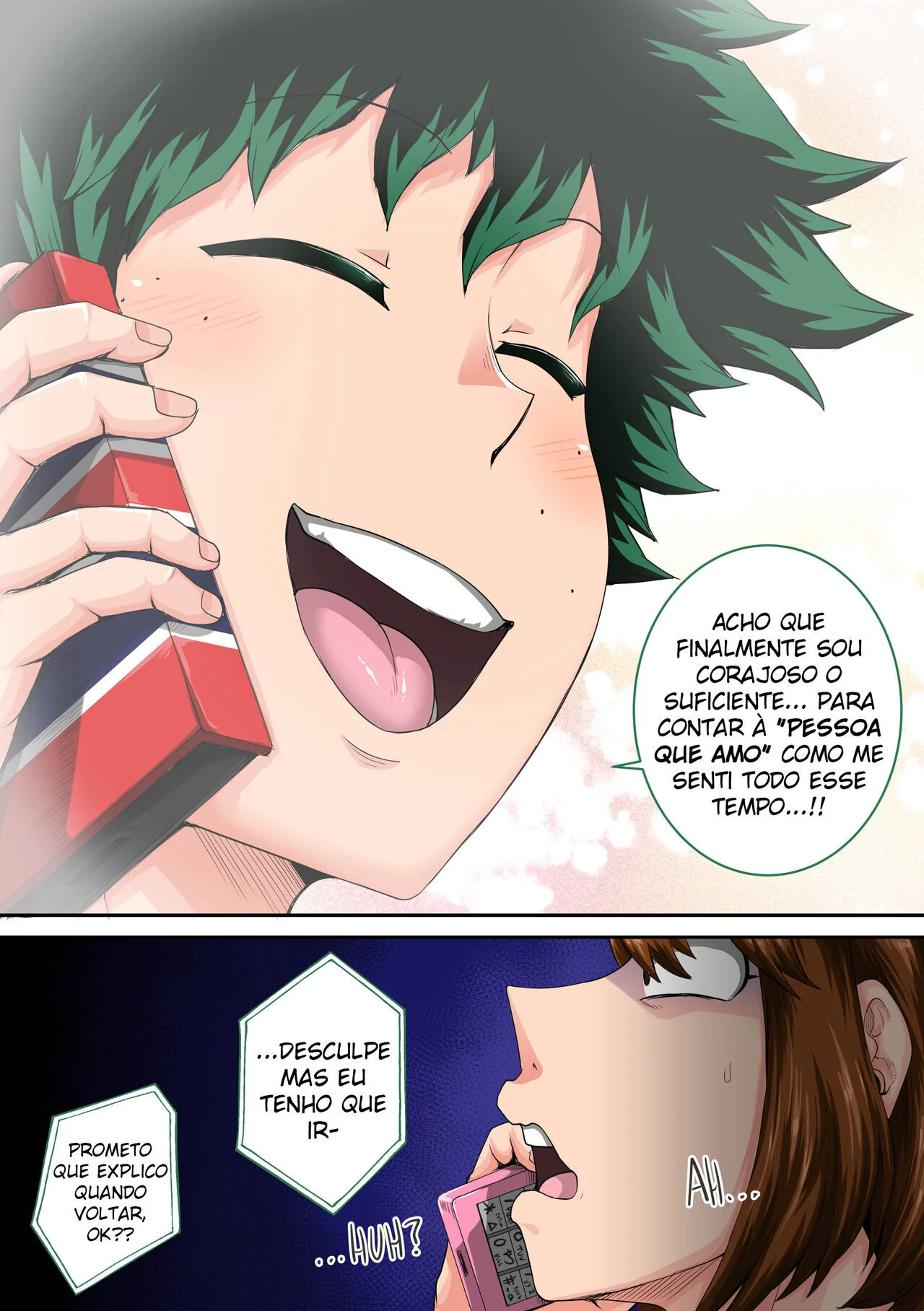Férias de Verão: Piranha da Mãe do Bakugo Dando a Buceta para o Izuku Midoriya em HQ Brasileiro
