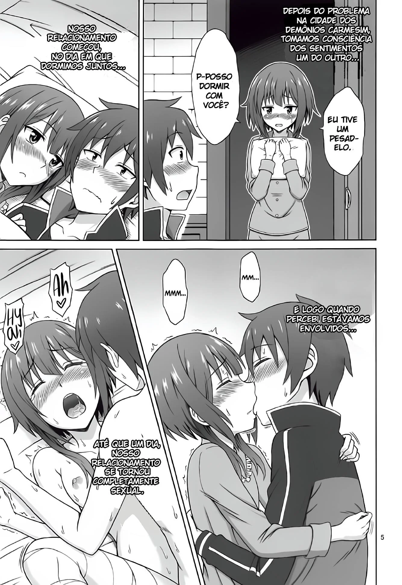 Festa Regada a Álcool e Sacanagem: Aqua Provoca Kazuma em Hentai HQ Brasileiro