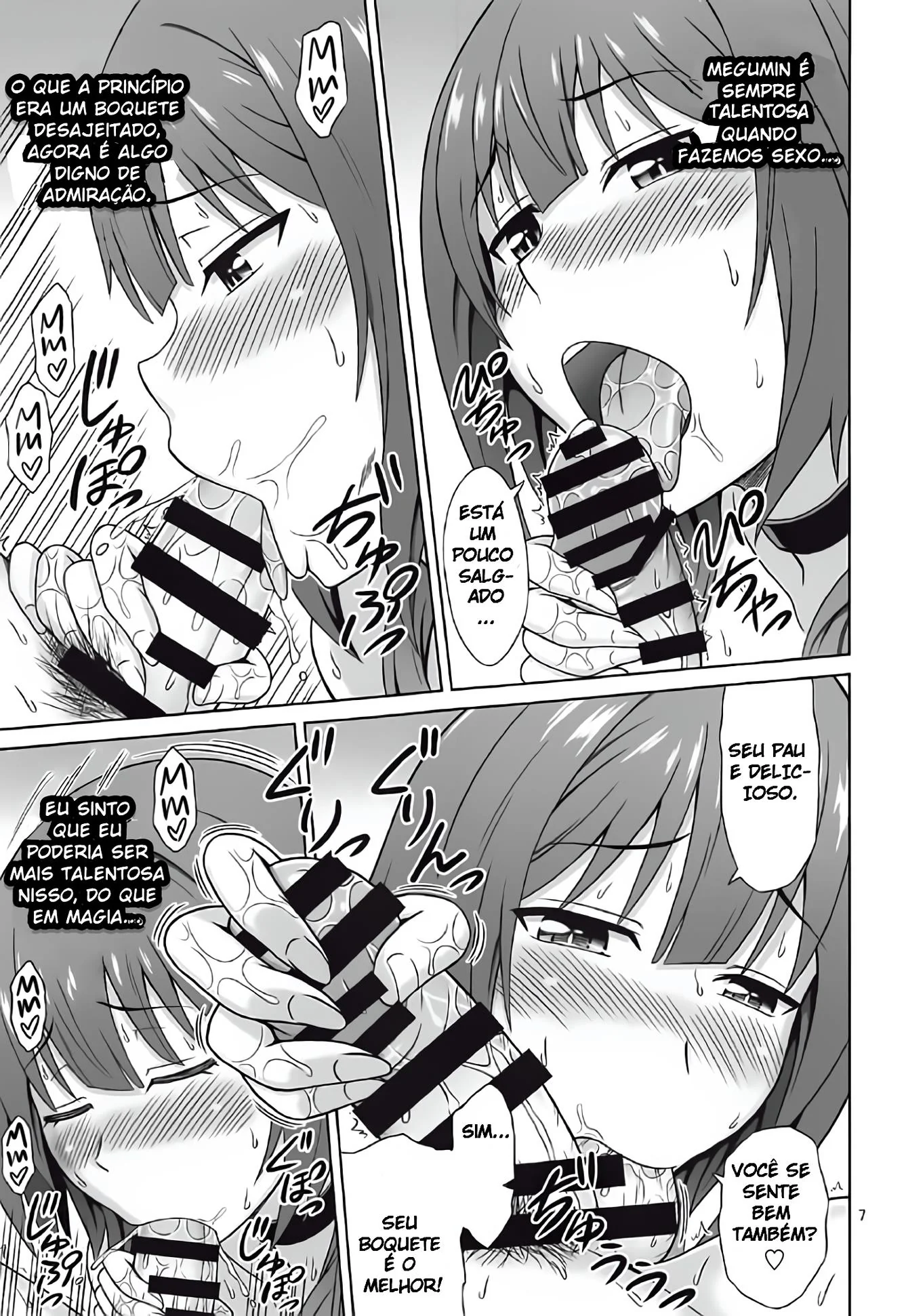 Festa Regada a Álcool e Sacanagem: Aqua Provoca Kazuma em Hentai HQ Brasileiro