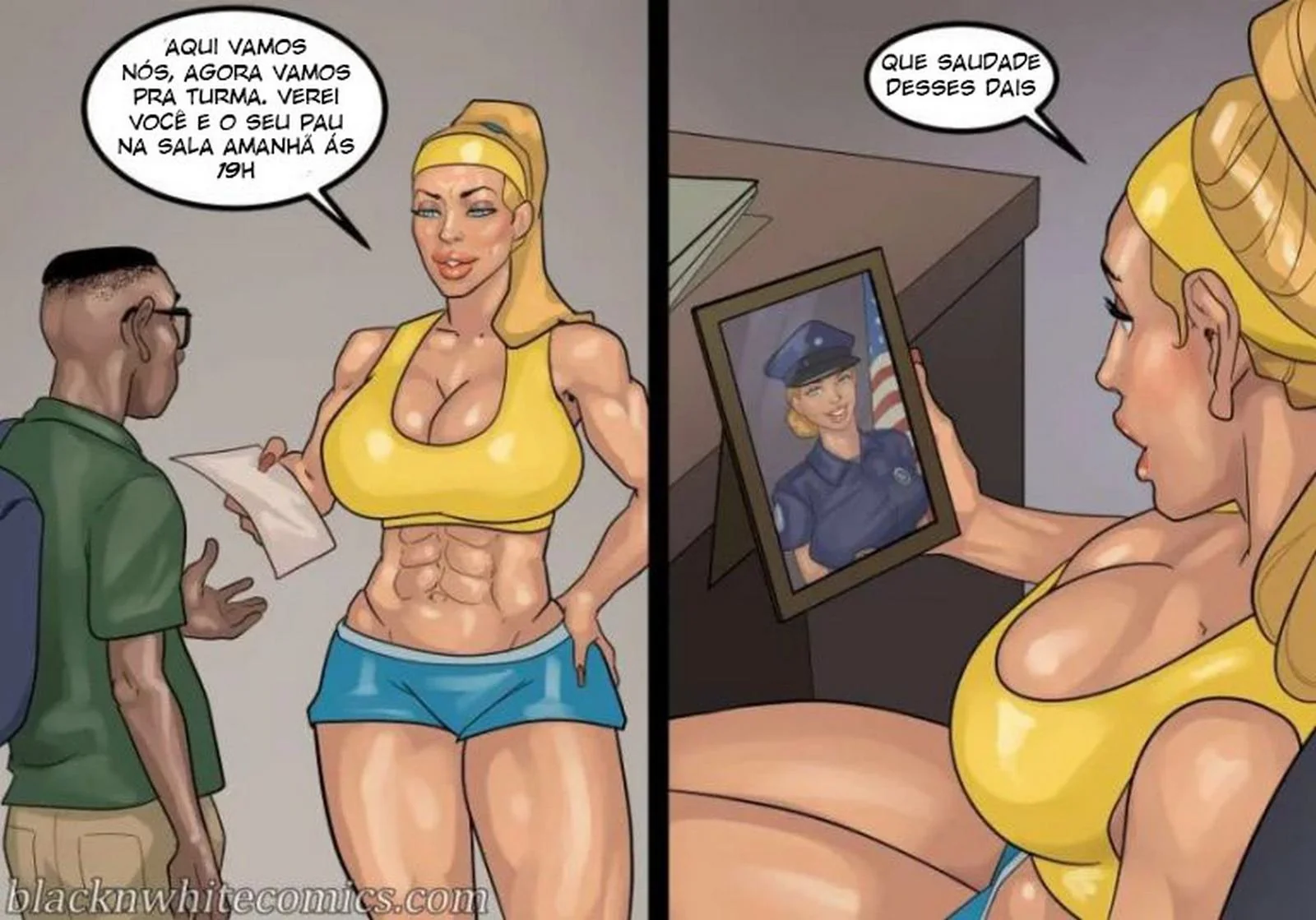 Fodendo a Secretária Piranha da Escola em HQ Brasileiro