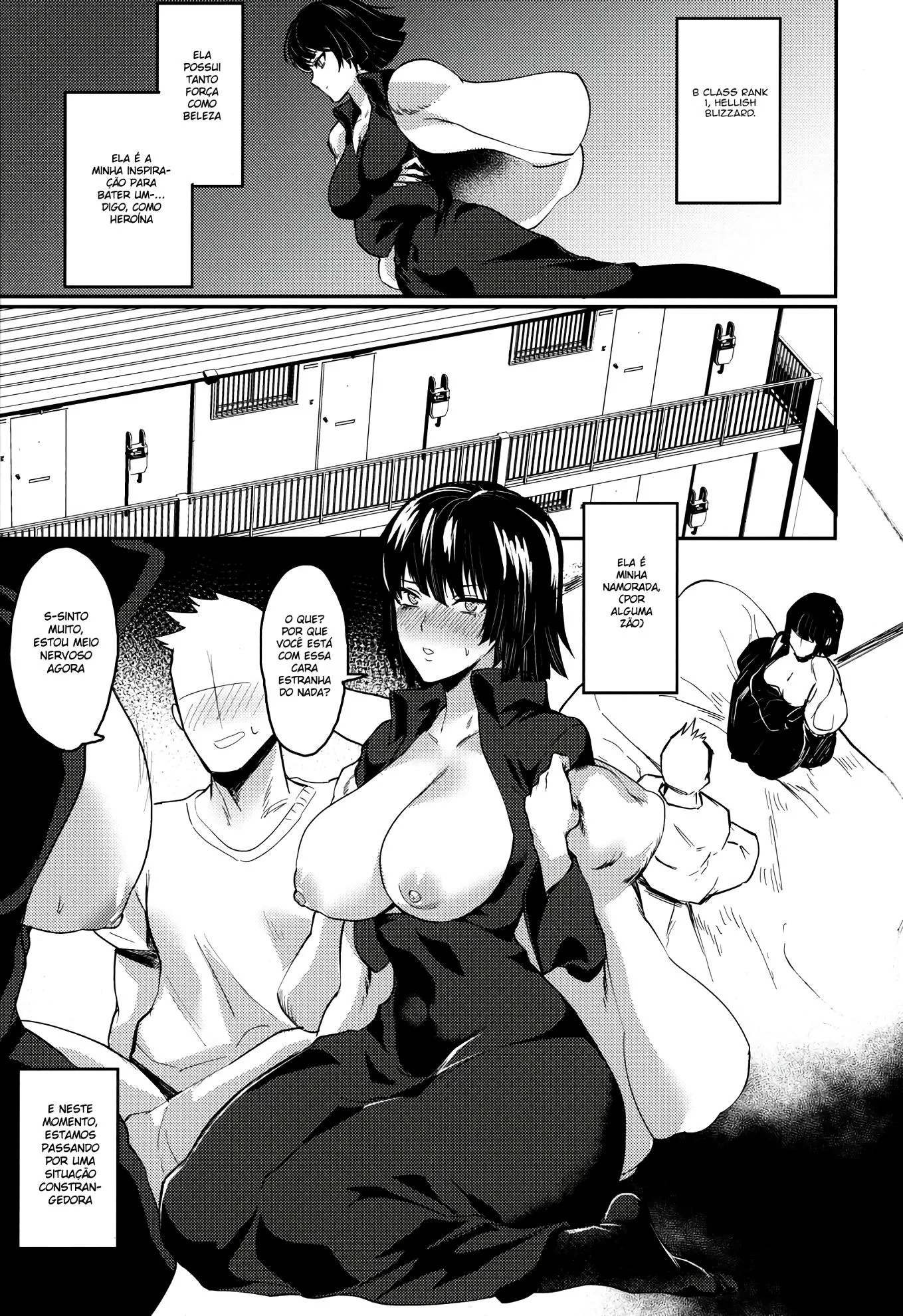 Fubuki dando a buceta pela primeira vez em One Punch Man Hentai HQ Brasileiro