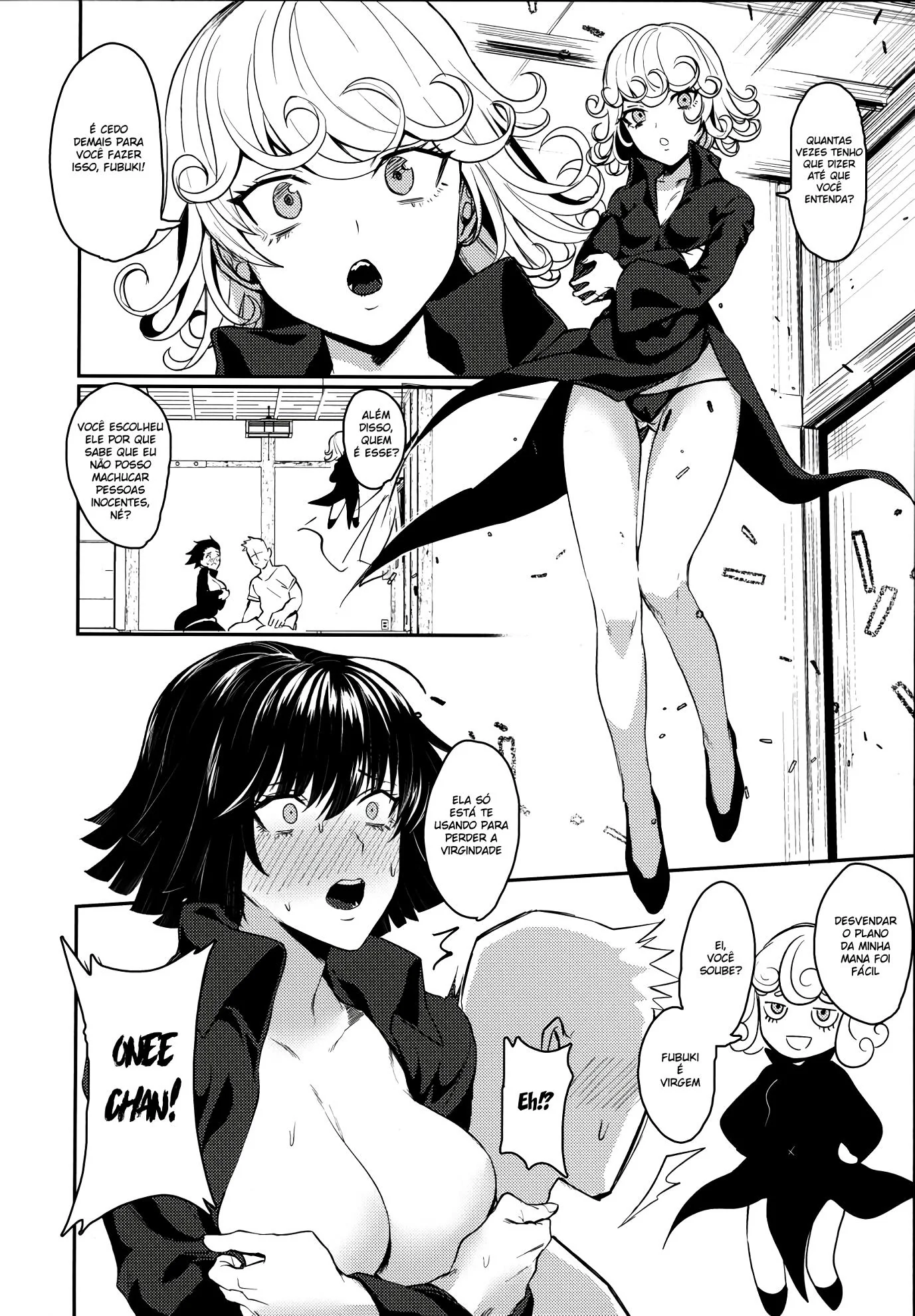 Fubuki dando a buceta pela primeira vez em One Punch Man Hentai HQ Brasileiro