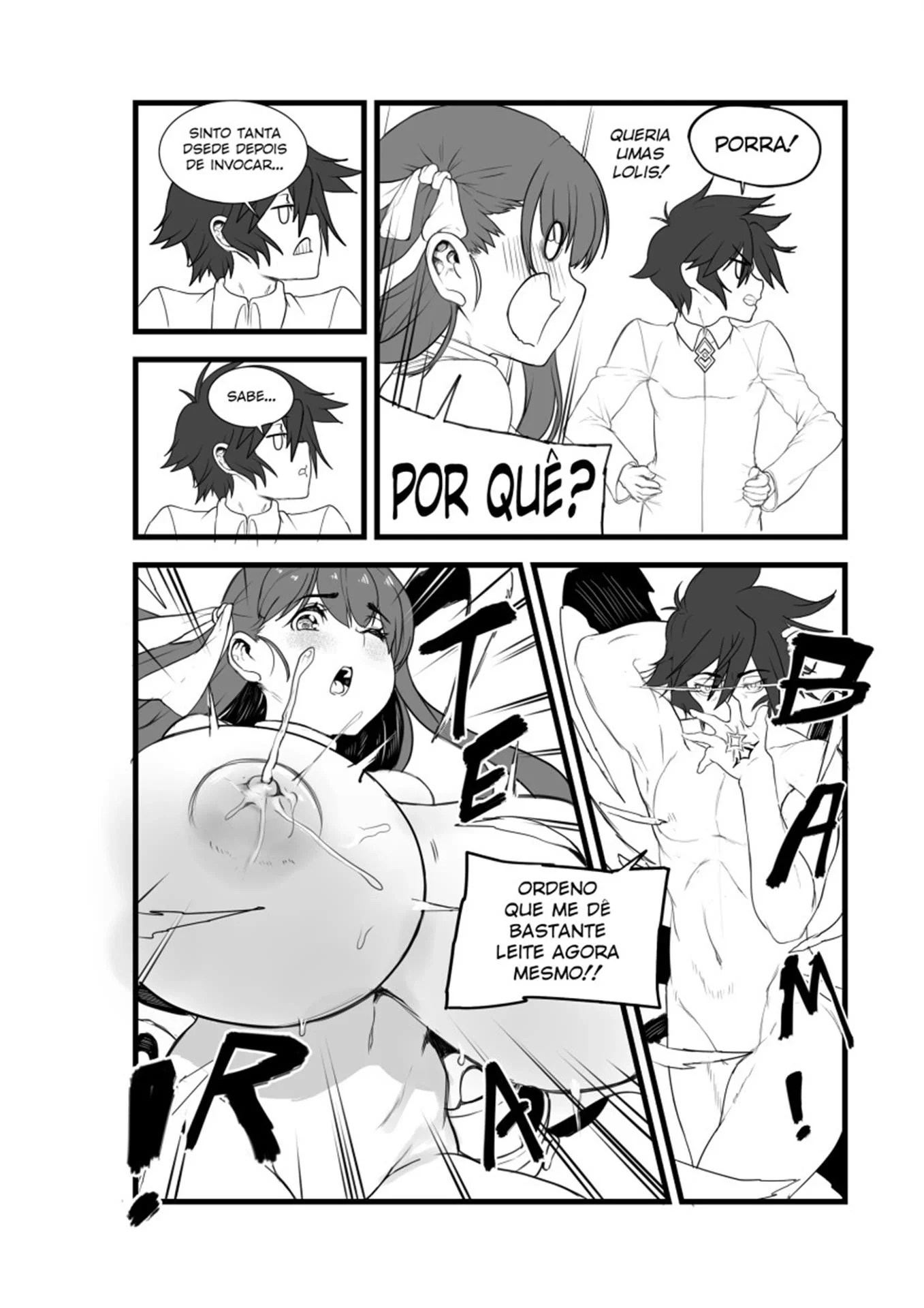 Fujimaru e as Piranhas de Fate Grand Order: Chuva de Porra em Hentai HQ Brasileiro