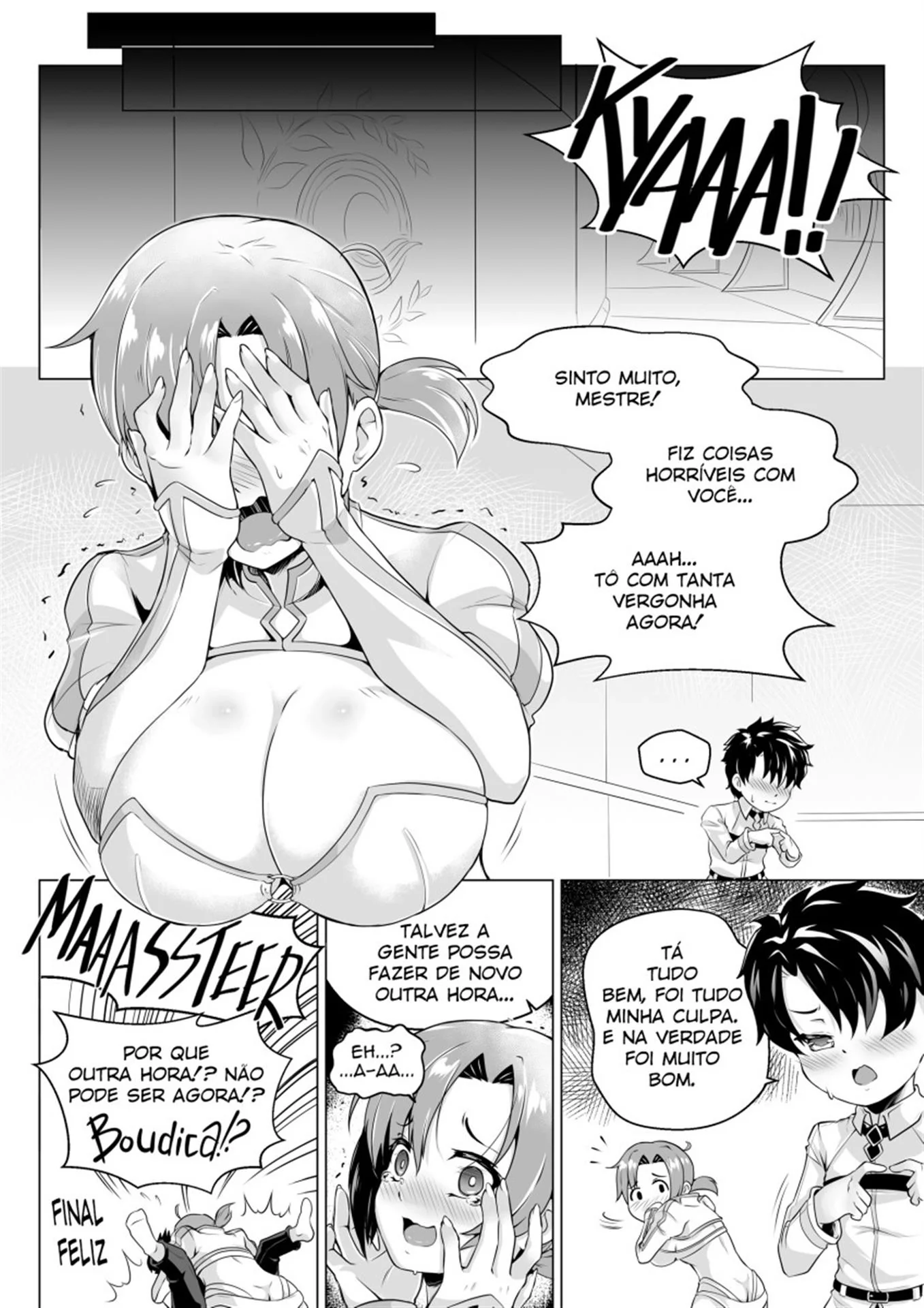 Fujimaru e as Piranhas de Fate Grand Order: Chuva de Porra em Hentai HQ Brasileiro