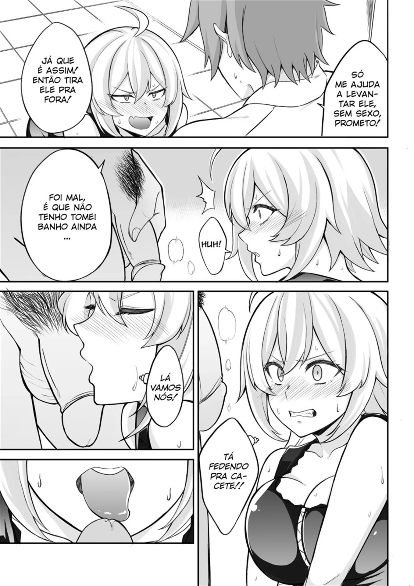 Fujimaru e as Piranhas de Fate Grand Order: Chuva de Porra em Hentai HQ Brasileiro