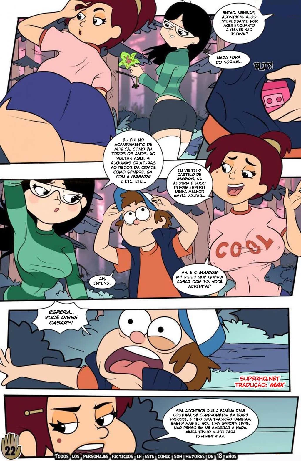 Gravity Falls: Orgia de Verão VL.2 - Piranhas Safadas e Rolas duraças em HQ Brasileiro