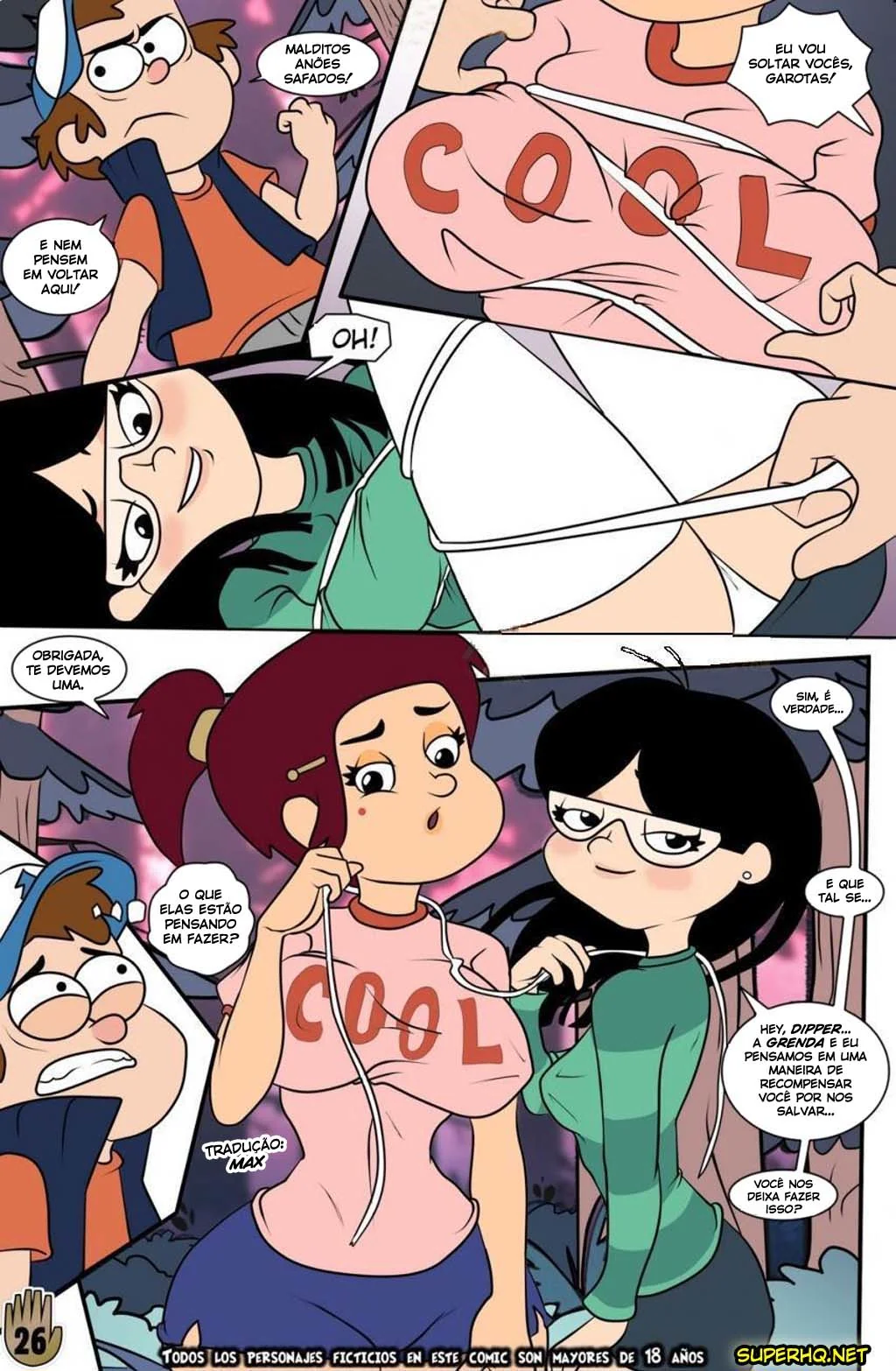Gravity Falls: Orgia de Verão VL.2 - Piranhas Safadas e Rolas duraças em HQ Brasileiro