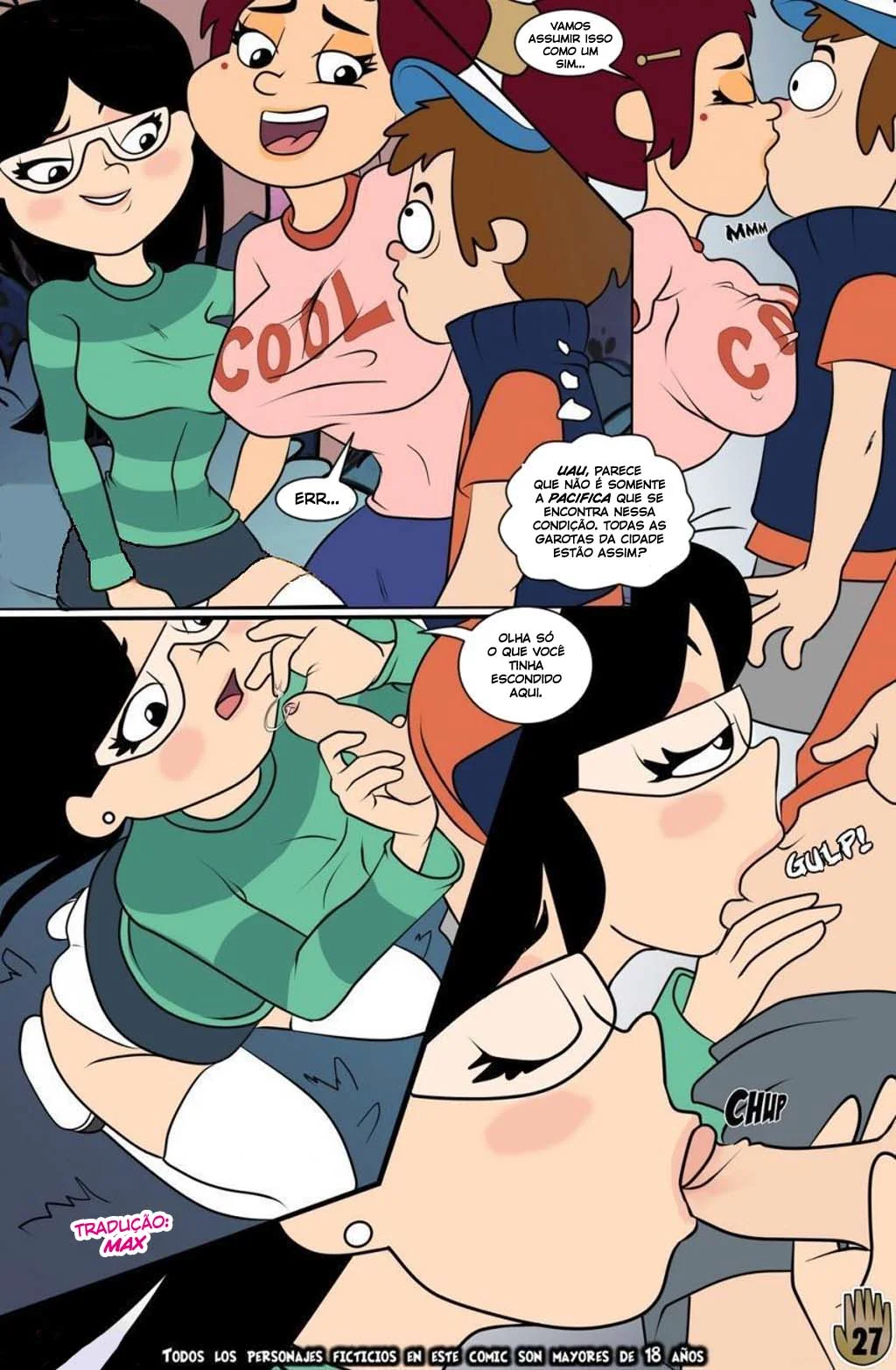 Gravity Falls: Orgia de Verão VL.2 - Piranhas Safadas e Rolas duraças em HQ Brasileiro