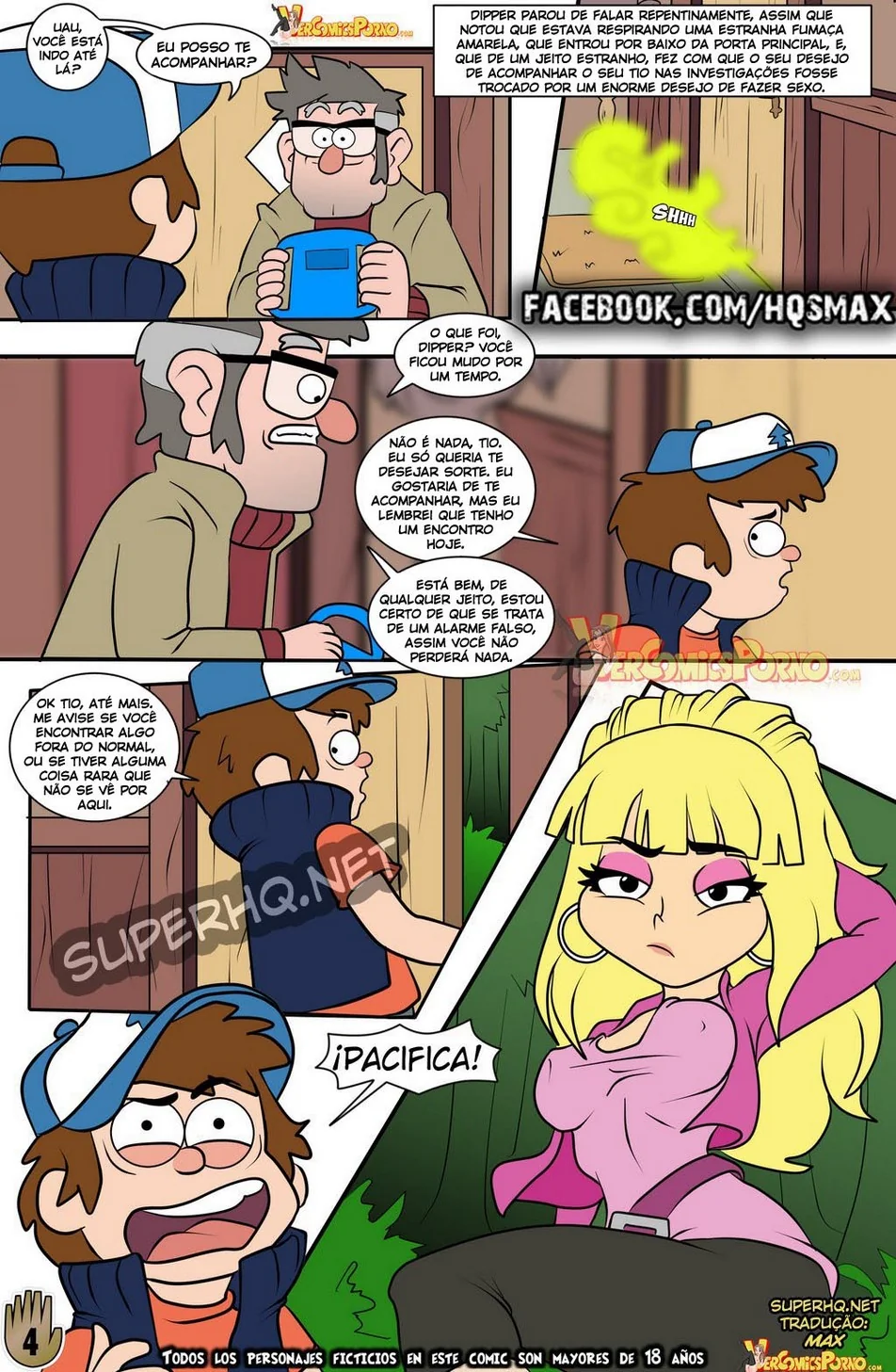 Gravity Falls: Orgia de Verão VL.2 - Piranhas Safadas e Rolas duraças em HQ Brasileiro