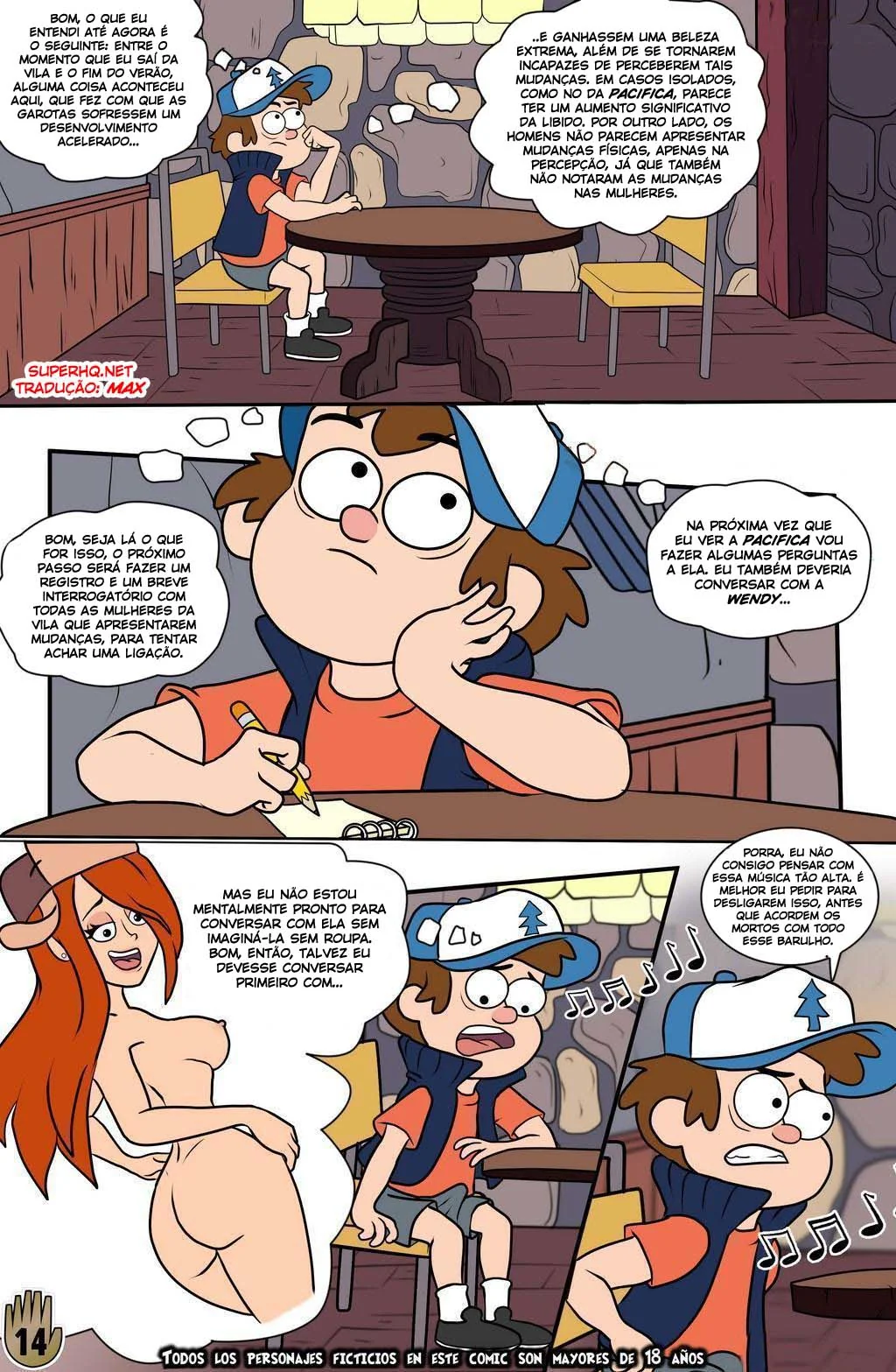 Gravity Falls: Orgia de Verão VL.2 - Piranhas Safadas e Rolas duraças em HQ Brasileiro