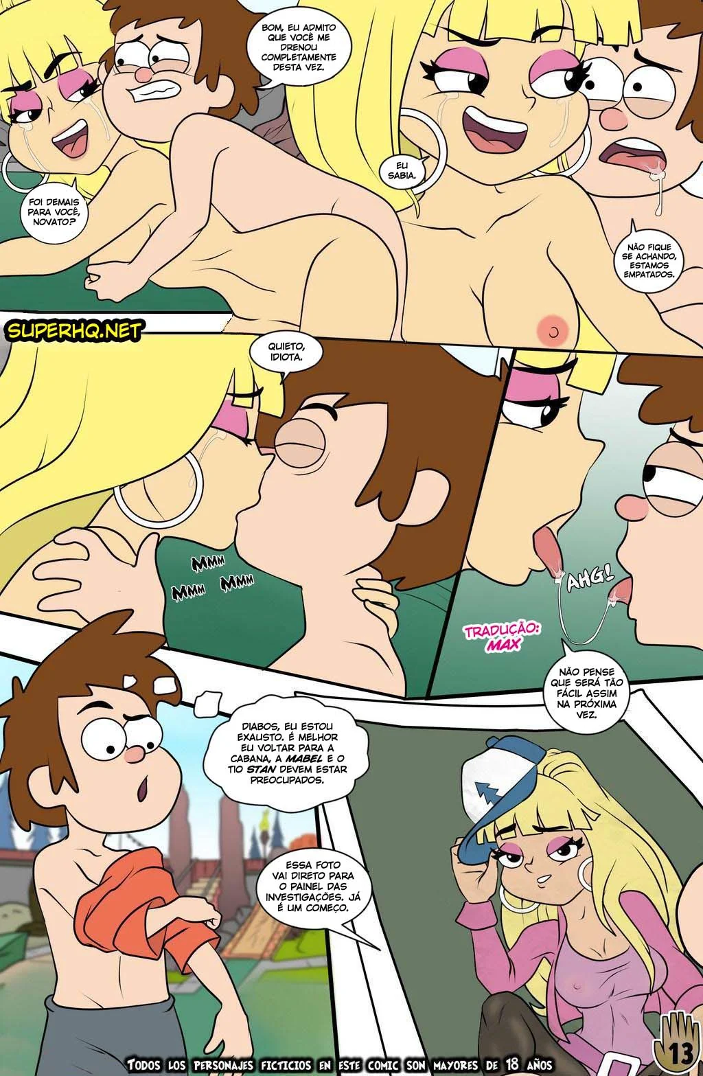 Gravity Falls: Orgia de Verão VL.2 - Piranhas Safadas e Rolas duraças em HQ Brasileiro