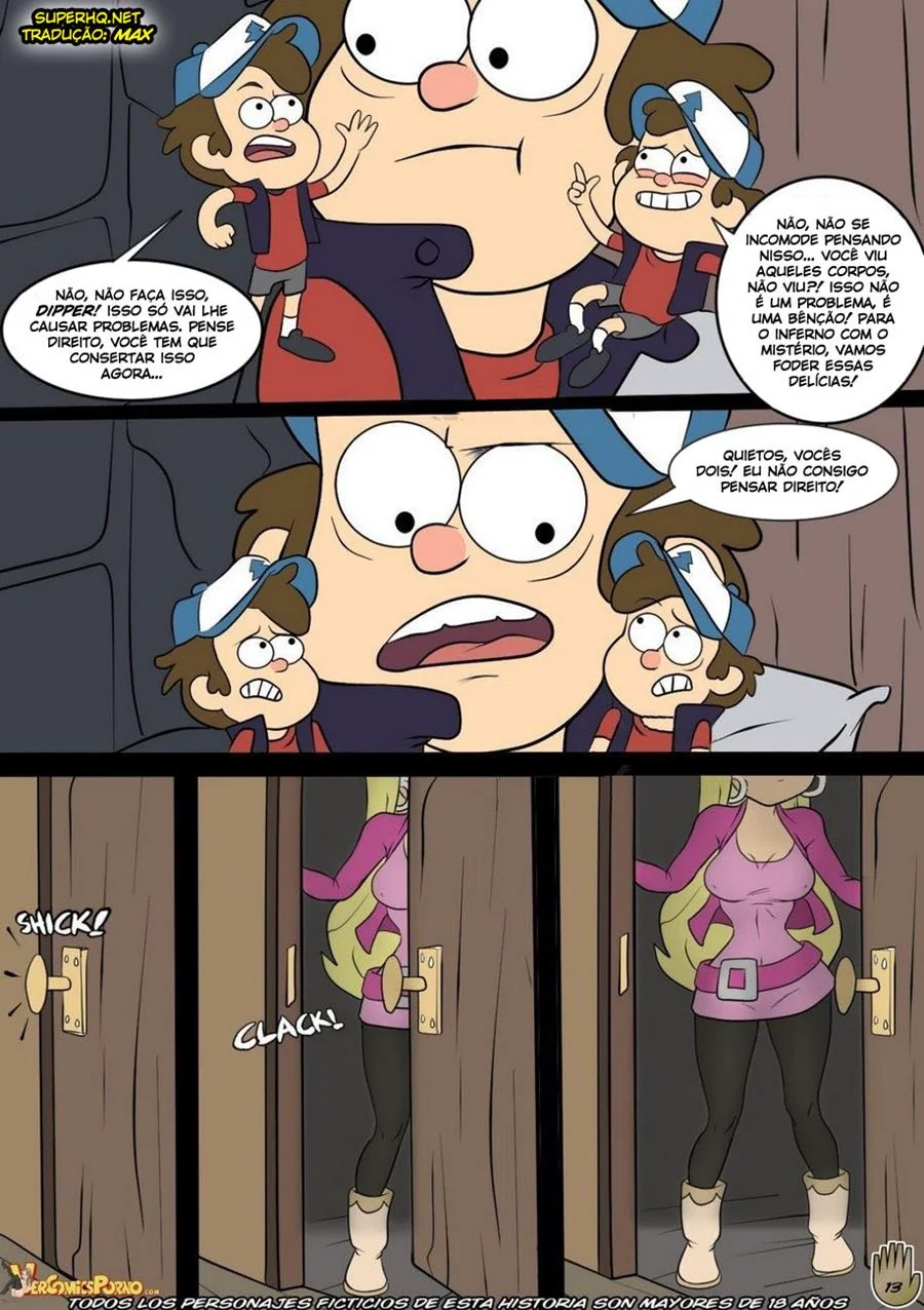 Gravity Falls, Uma Vez de Prazer VL.1 - Festa de Bem-Vindos com Muitas Piranhas Prontas para Fuder em HQ Brasileiro!