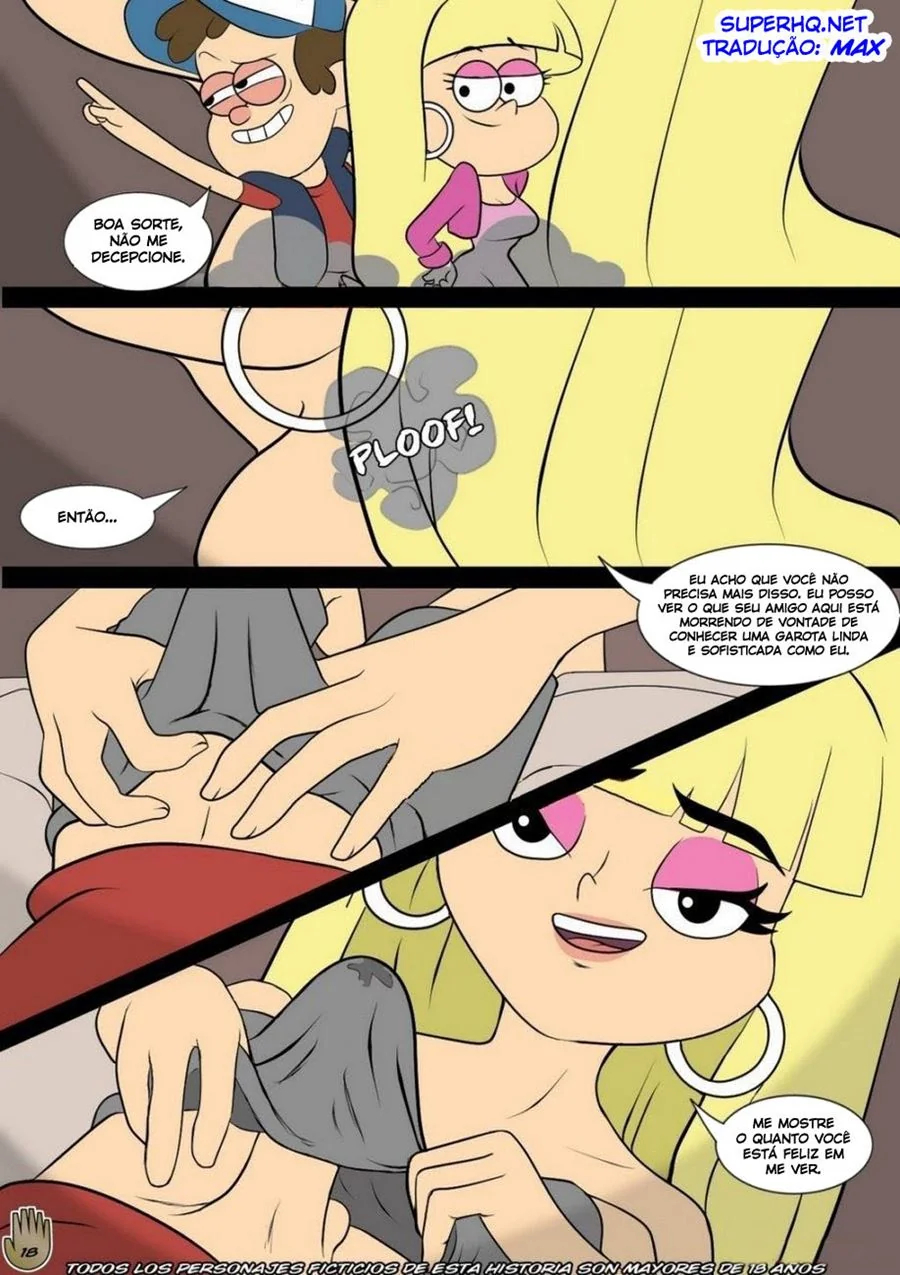 Gravity Falls, Uma Vez de Prazer VL.1 - Festa de Bem-Vindos com Muitas Piranhas Prontas para Fuder em HQ Brasileiro!