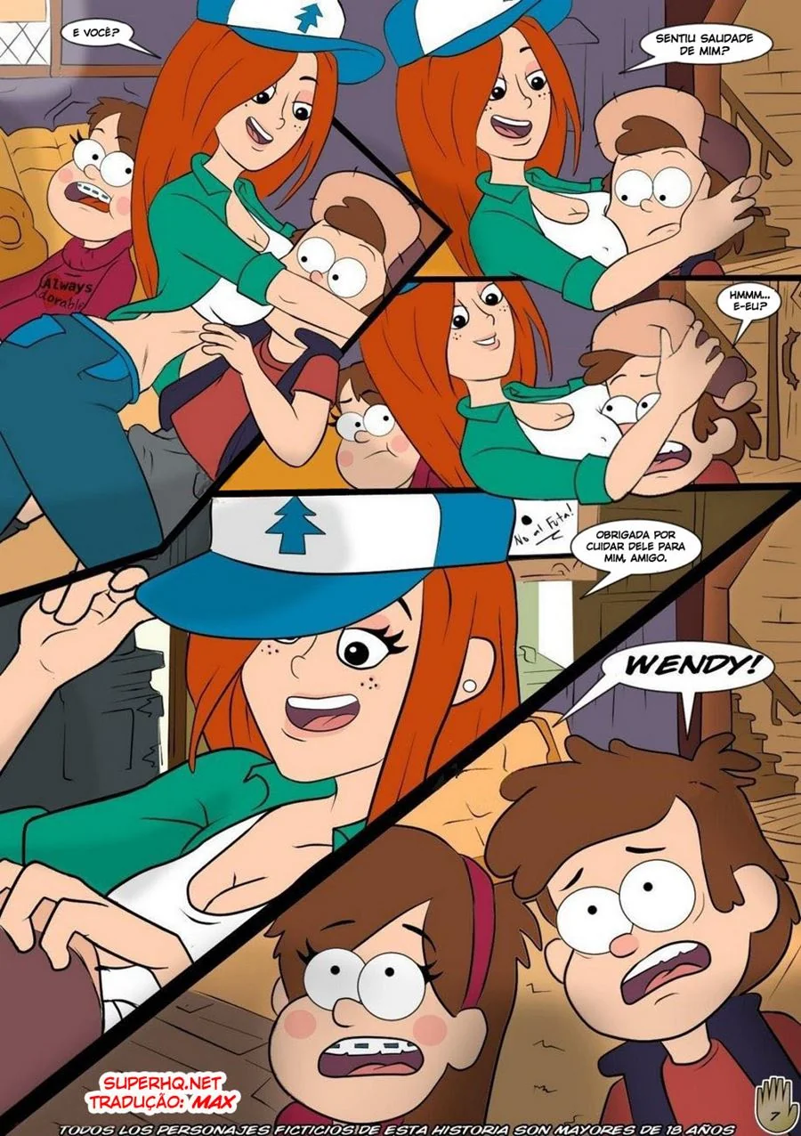 Gravity Falls, Uma Vez de Prazer VL.1 - Festa de Bem-Vindos com Muitas Piranhas Prontas para Fuder em HQ Brasileiro!