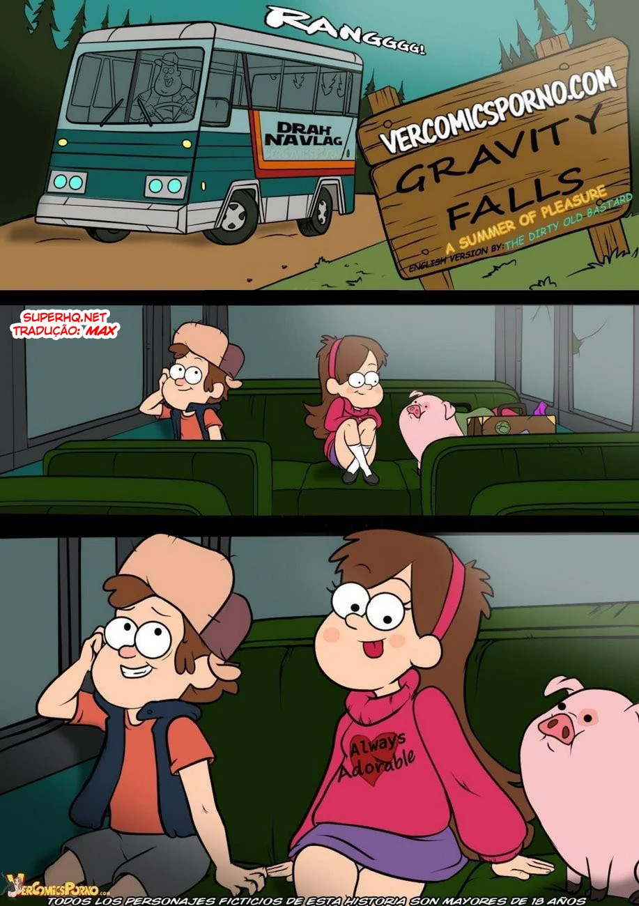 Gravity Falls: Uma Volta Quente - Mabel e Dipper na Orgia das Boas Vindas em HQ Brasileiro