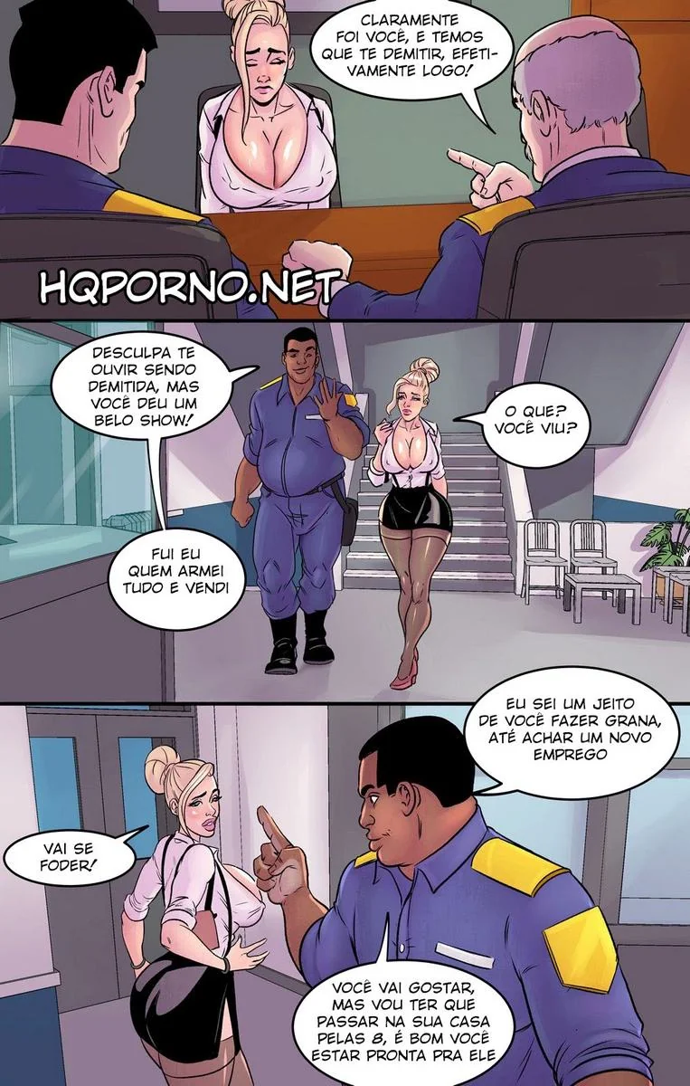 Guarda Piranha Fode com Prisioneiros Dentro da Prisão - Hentai HQ Brasileiro