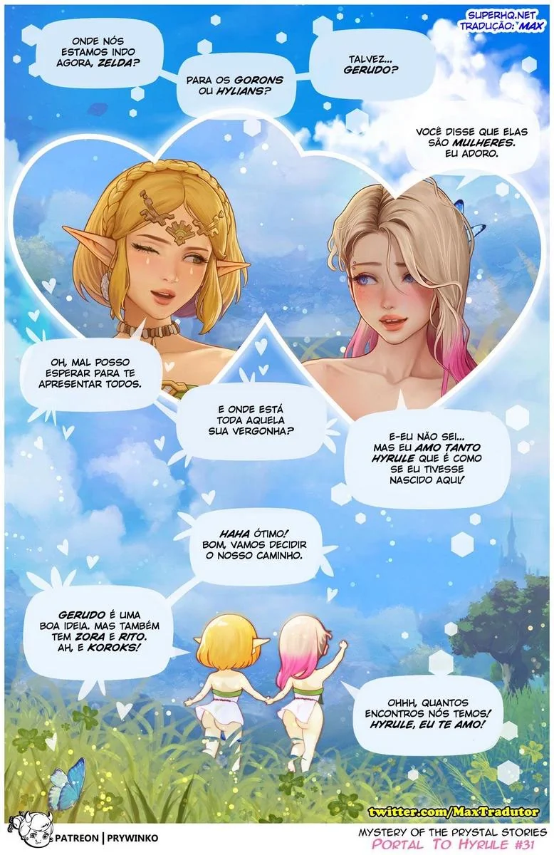 Gwen e a Princesa Zelda em Hyrule: A Suruba Interdimensional em Hentai HQ Brasileiro
