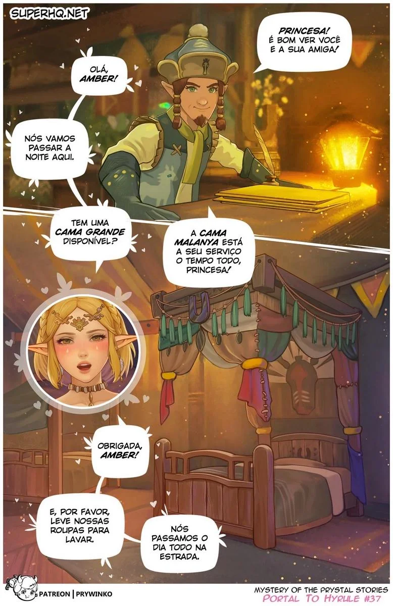 Gwen e a Princesa Zelda em Hyrule: A Suruba Interdimensional em Hentai HQ Brasileiro