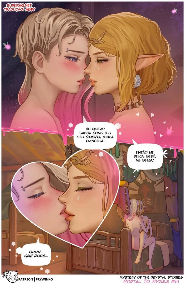 Gwen e a Princesa Zelda em Hyrule: A Suruba Interdimensional em Hentai HQ Brasileiro