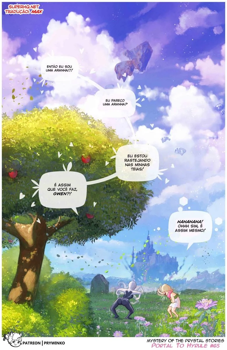 Gwen e a Princesa Zelda em Hyrule: A Suruba Interdimensional em Hentai HQ Brasileiro