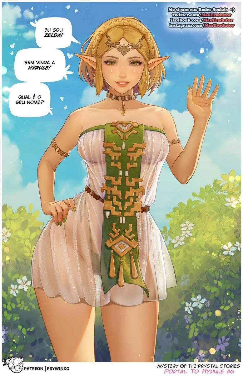 Gwen e a Princesa Zelda em Hyrule: A Suruba Interdimensional em Hentai HQ Brasileiro