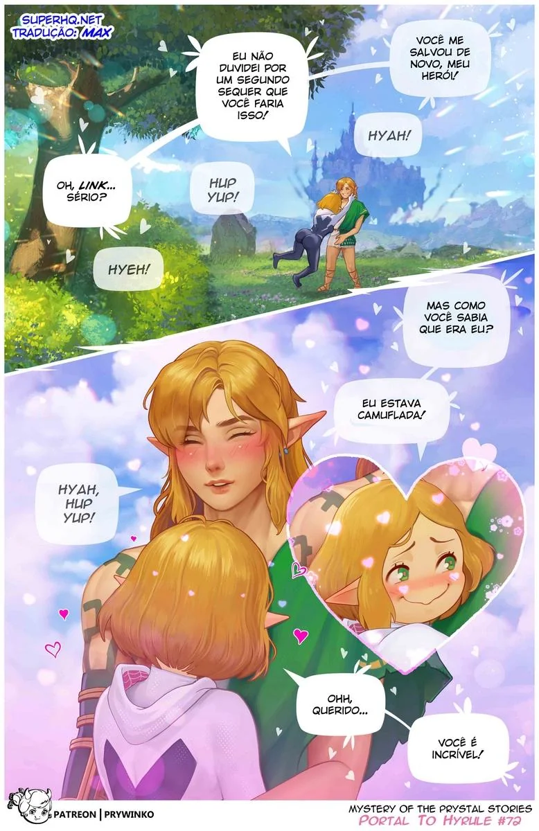 Gwen e a Princesa Zelda em Hyrule: A Suruba Interdimensional em Hentai HQ Brasileiro