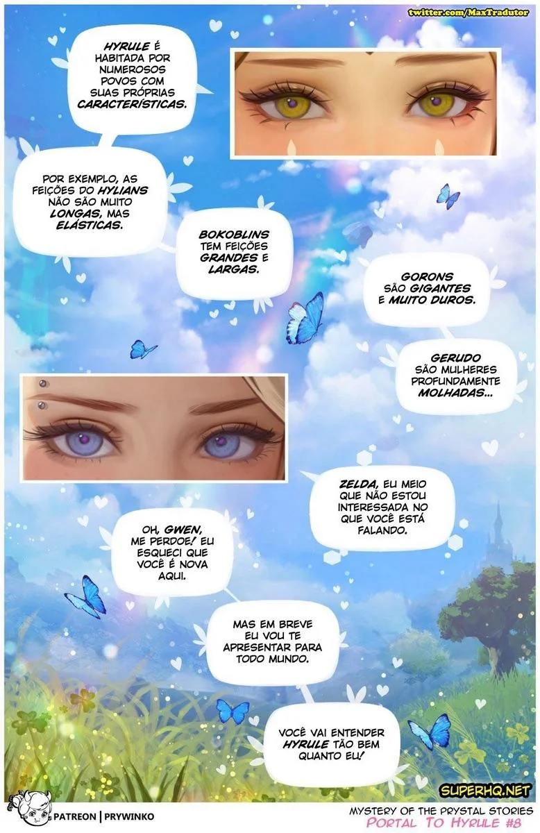 Gwen e a Princesa Zelda em Hyrule: A Suruba Interdimensional em Hentai HQ Brasileiro