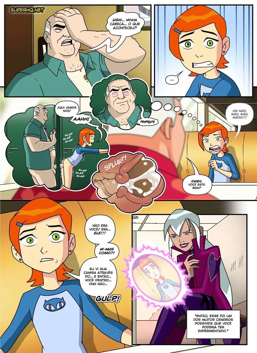 Gwen Piranha Chupa Piroca na Parede - Ben 10 Hentai HQ Brasileiro