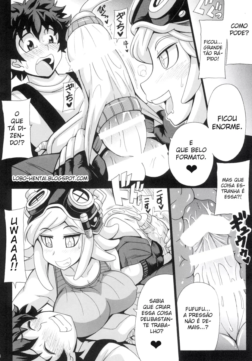 Hatsume cuida bem da piroca machucada do Midorya em Boku no Hero - Hentai HQ Brasileiro