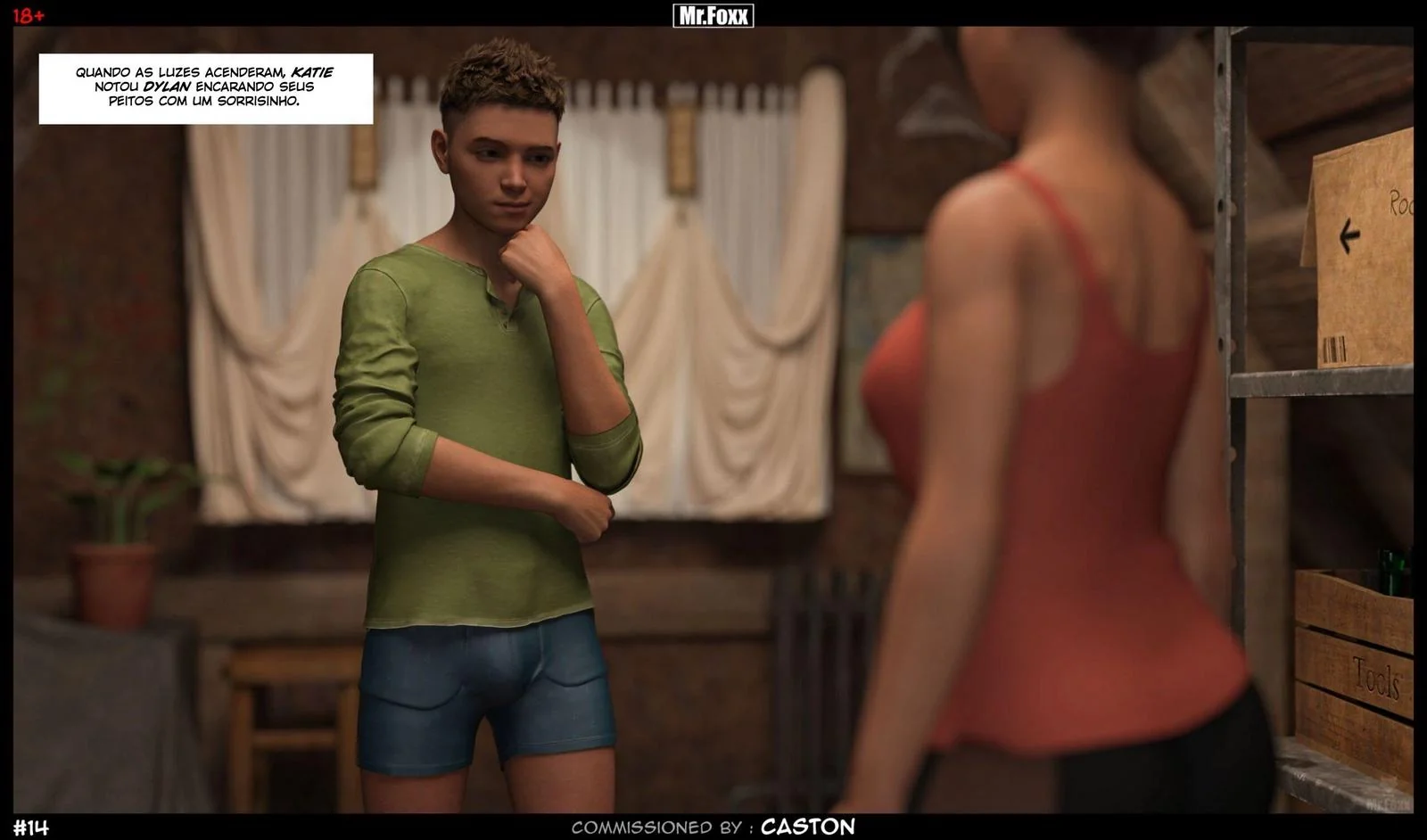 Irmãos safados se divertem sozinhos em casa - Hentai 3D em HQ Brasileiro