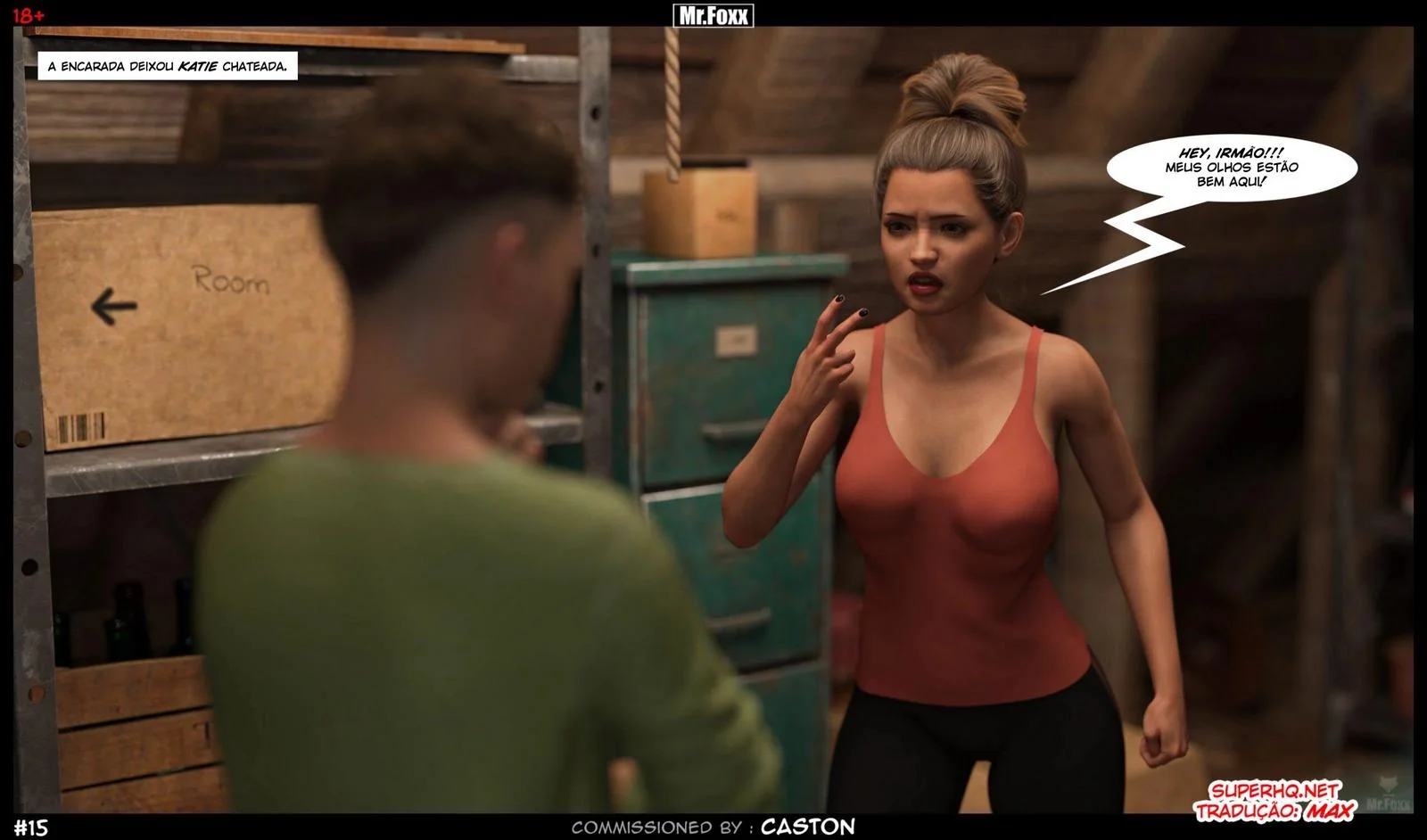 Irmãos safados se divertem sozinhos em casa - Hentai 3D em HQ Brasileiro