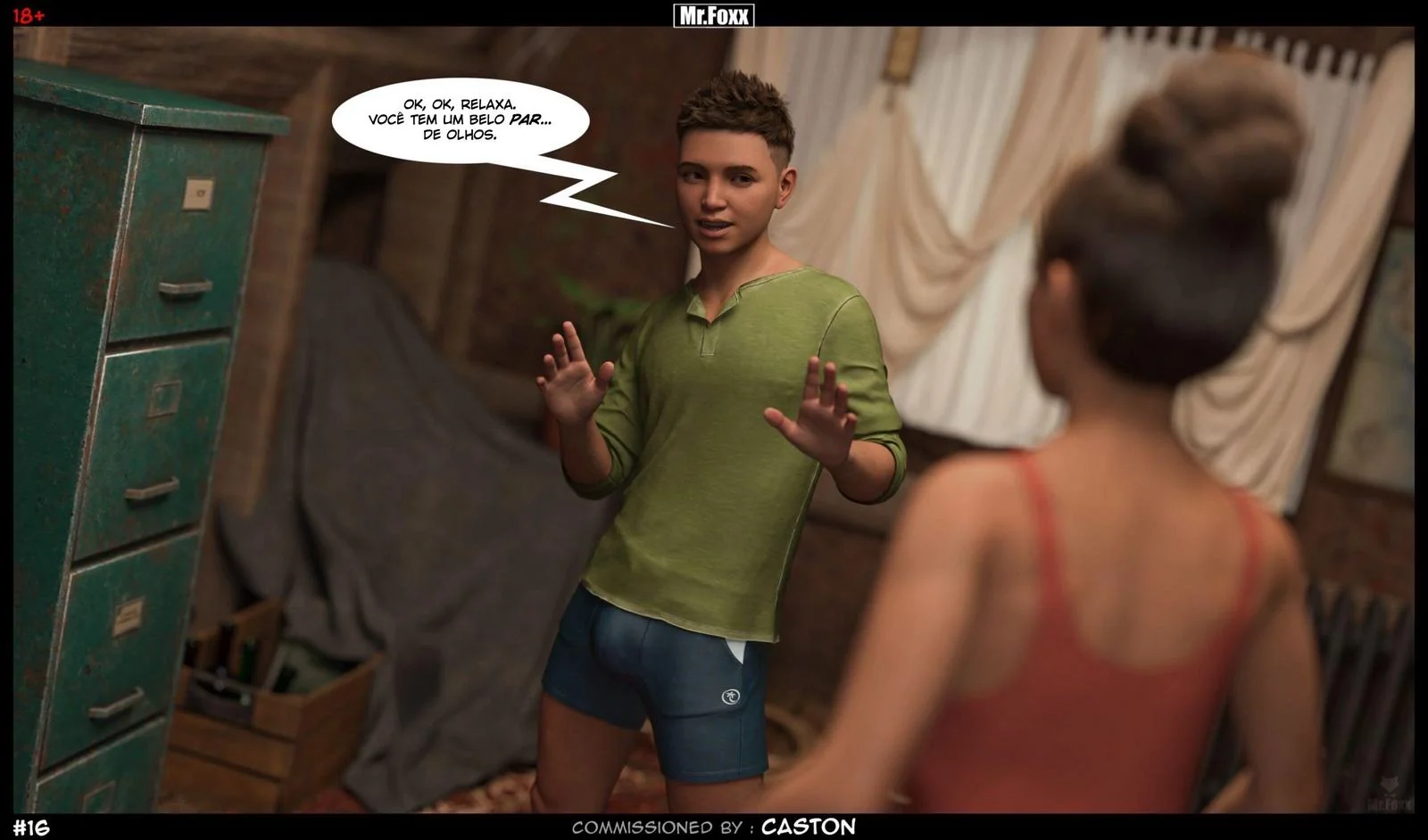 Irmãos safados se divertem sozinhos em casa - Hentai 3D em HQ Brasileiro