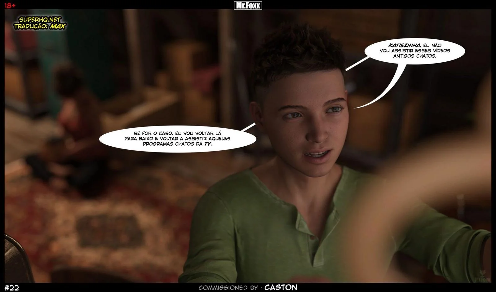 Irmãos safados se divertem sozinhos em casa - Hentai 3D em HQ Brasileiro